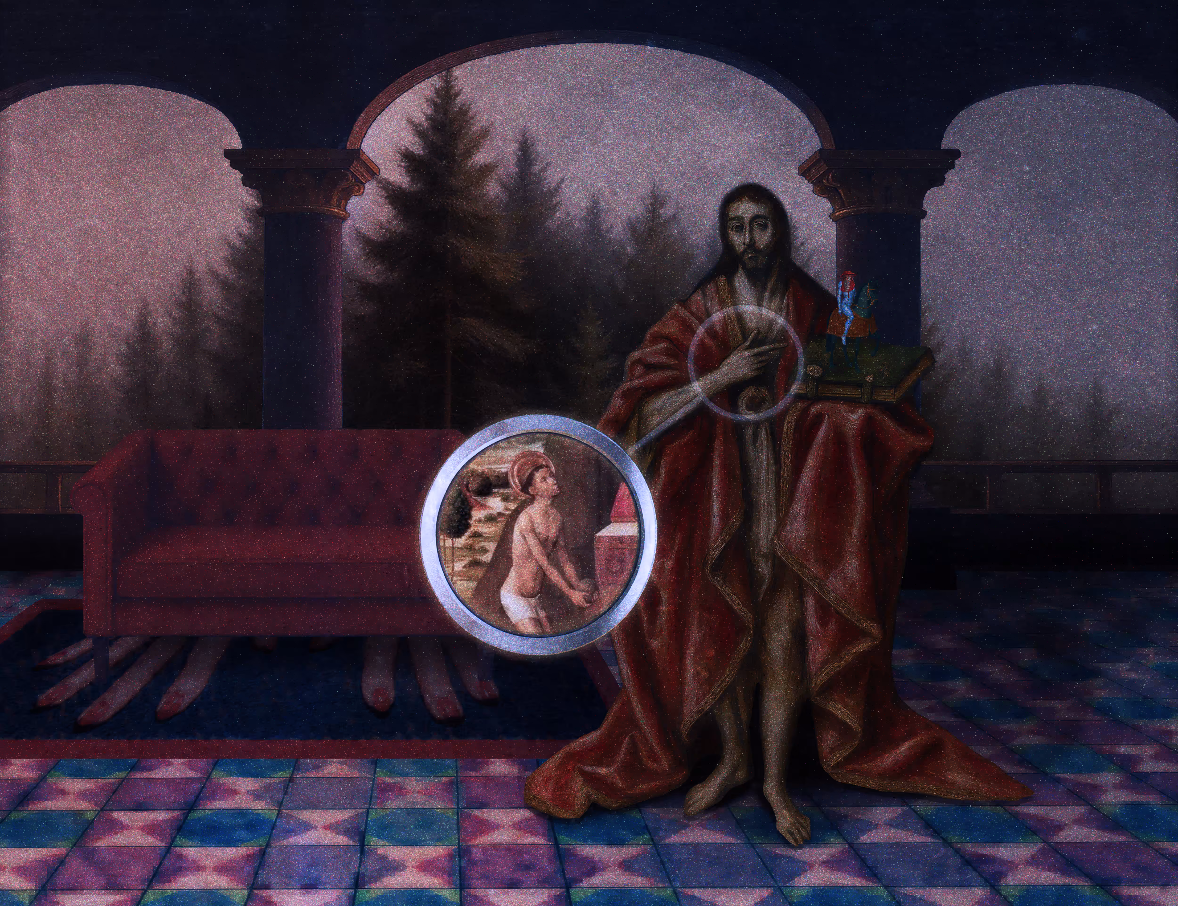 The Pilgrim’s Living Room Crucifixion; Mona Lisa Hyper-Gamble #169
