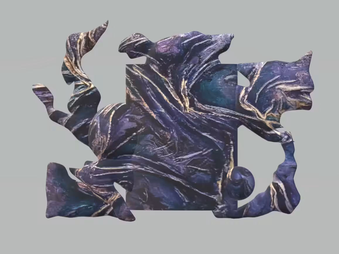 purple with texture 3d object