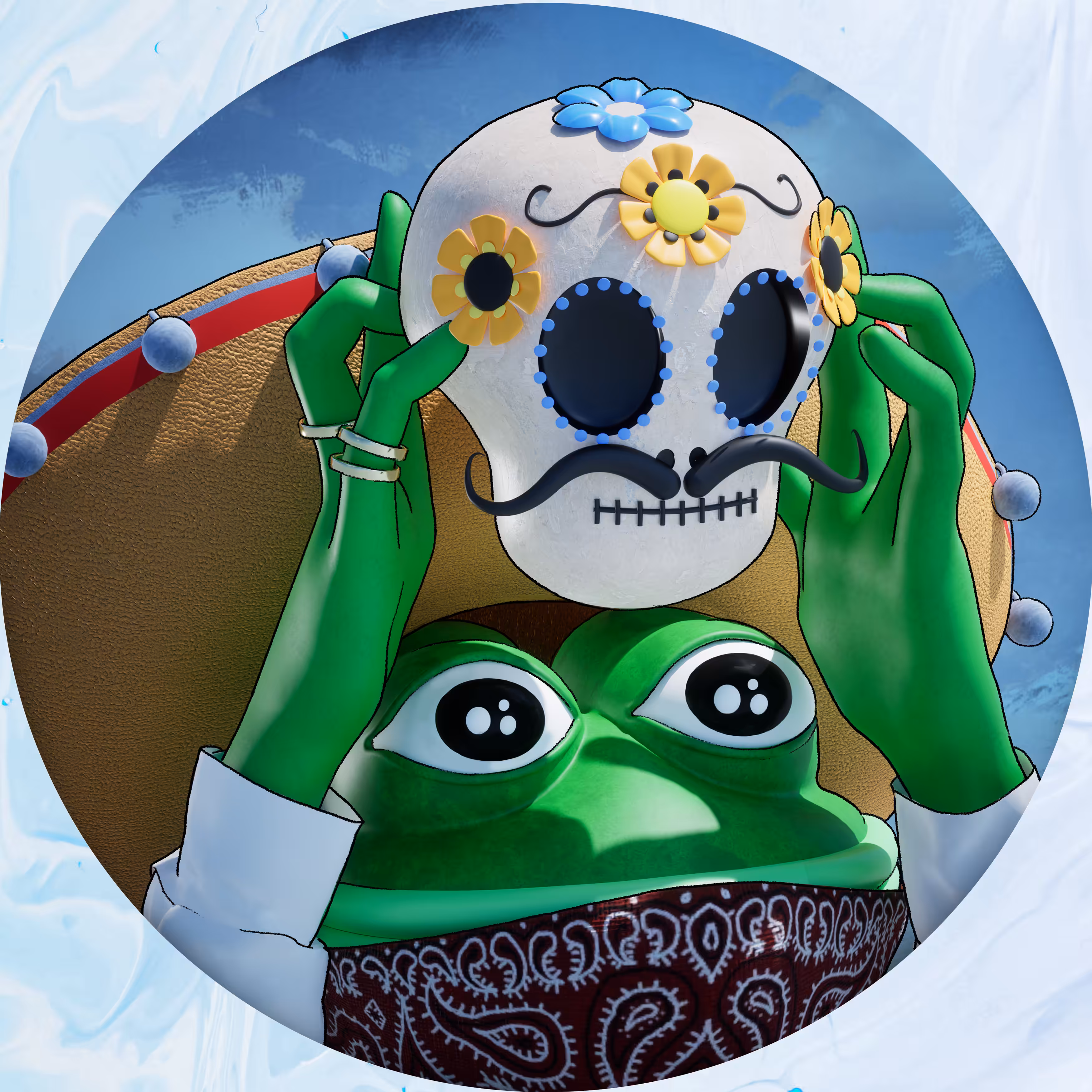 SOMBRERO PEPE SKULL