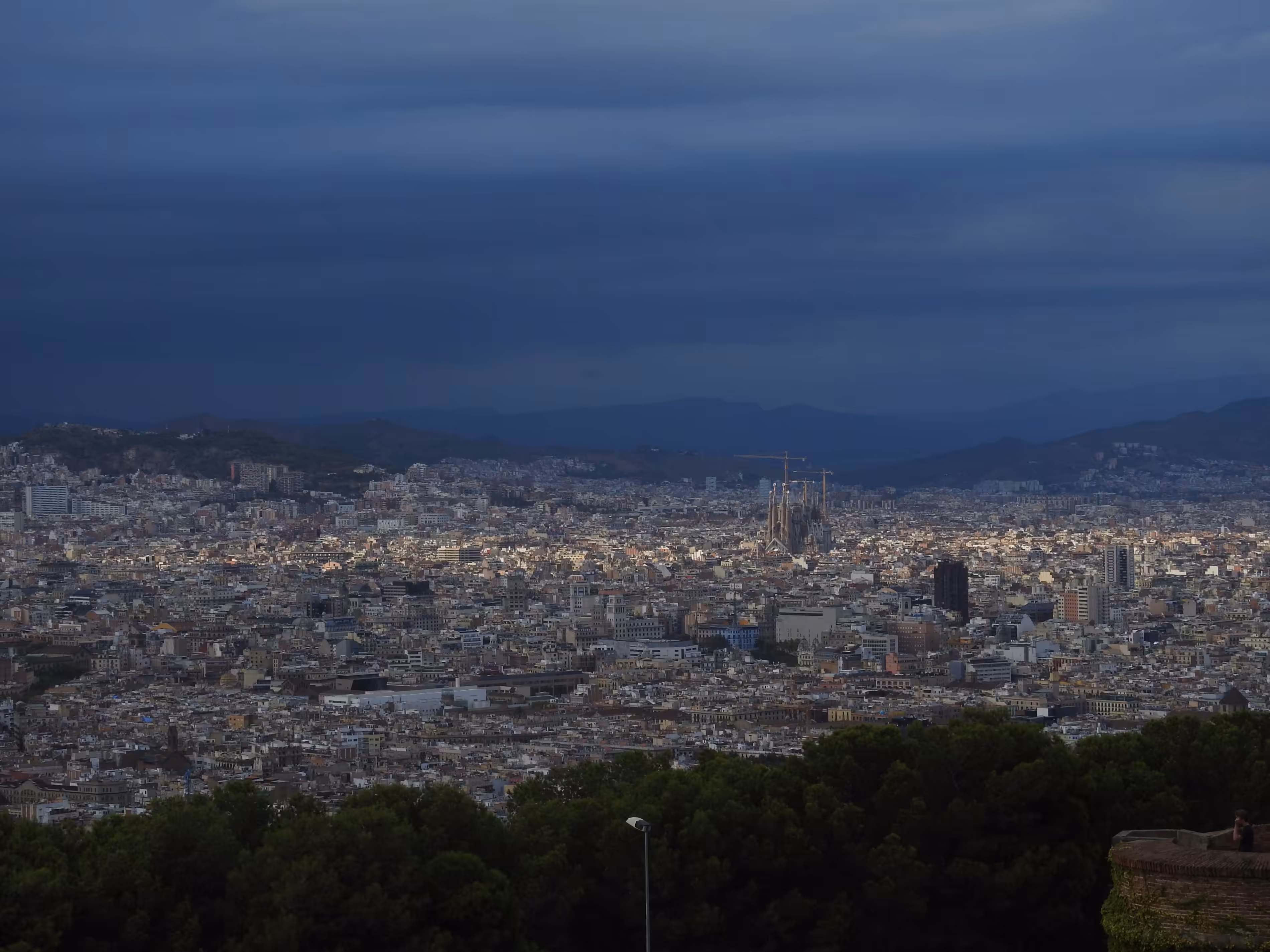 La Sagrada Familia from Montjuïc Castle