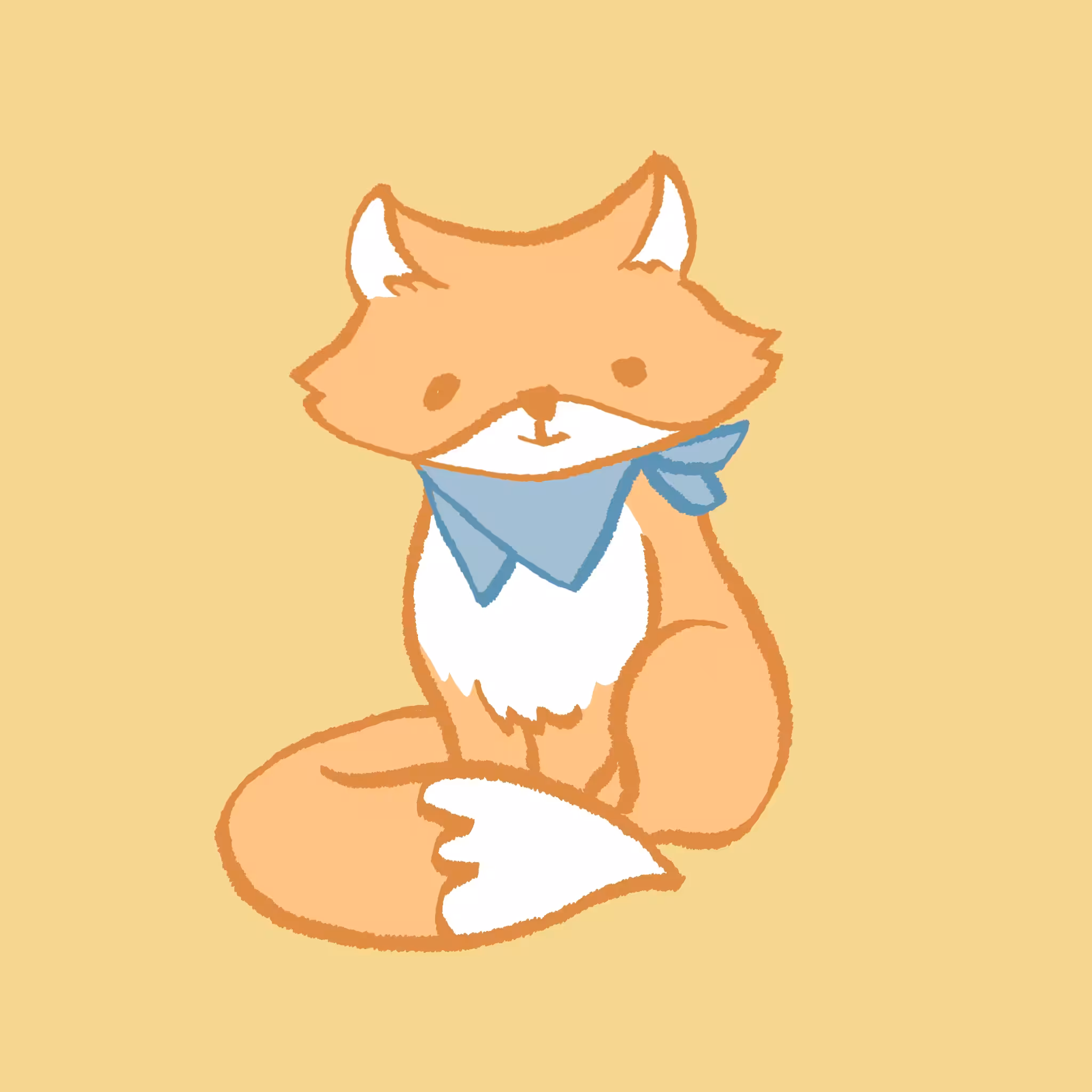 #43 - meta fox with blue scarf