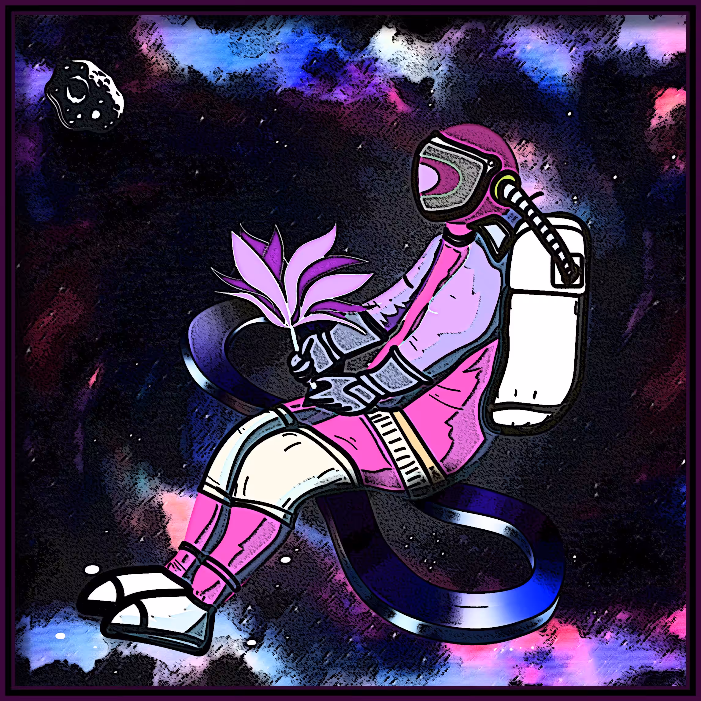 Pink astronaut