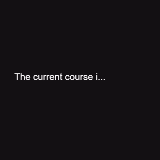The current course i...