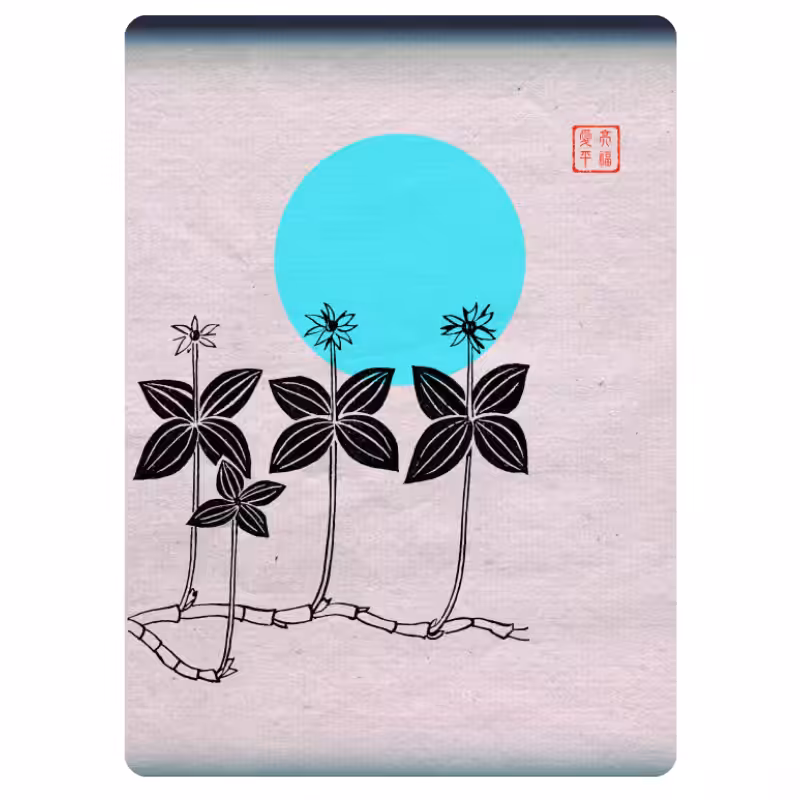 Zen flower card #3