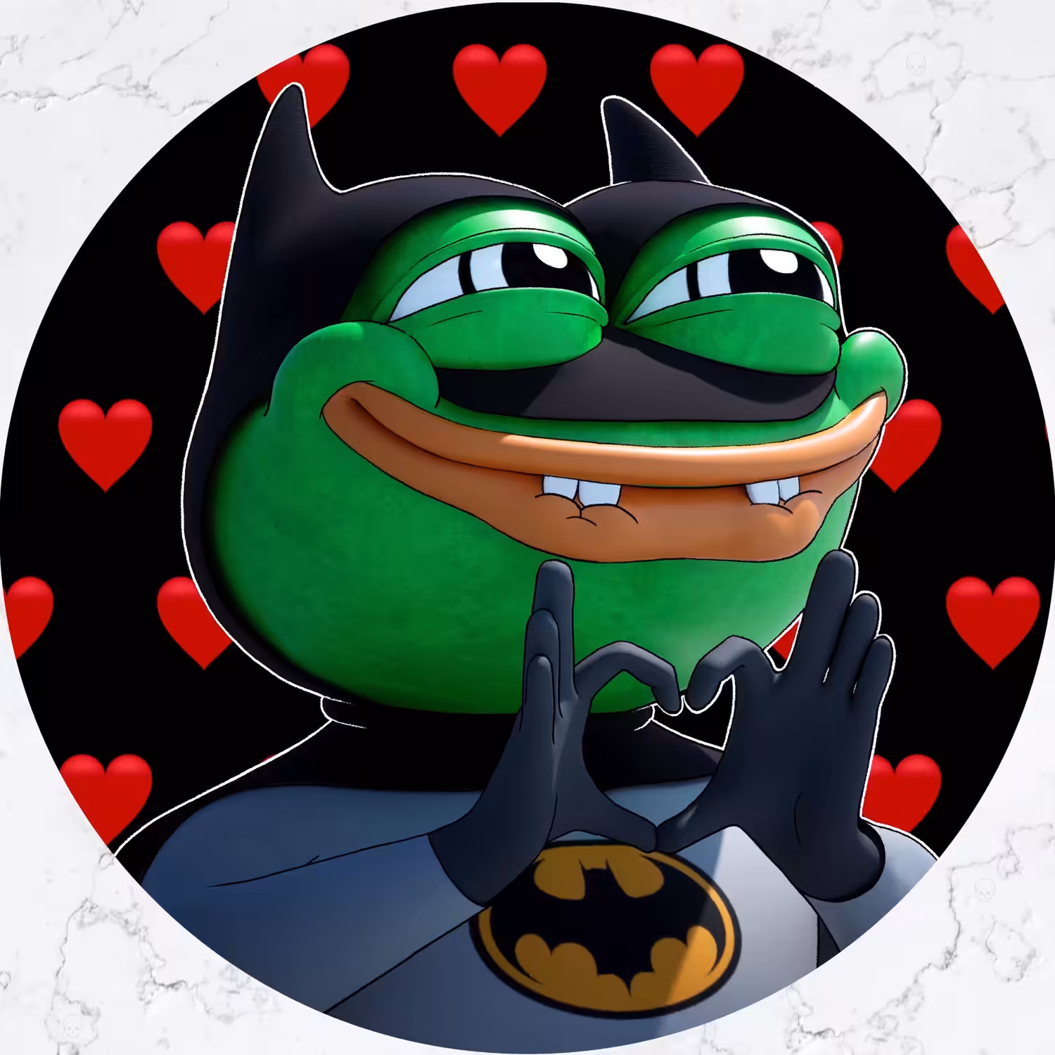 ROMANTIC DARK KNIGHT PEPE SKULL