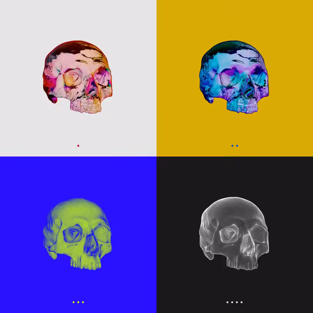 Skull Tetraptych