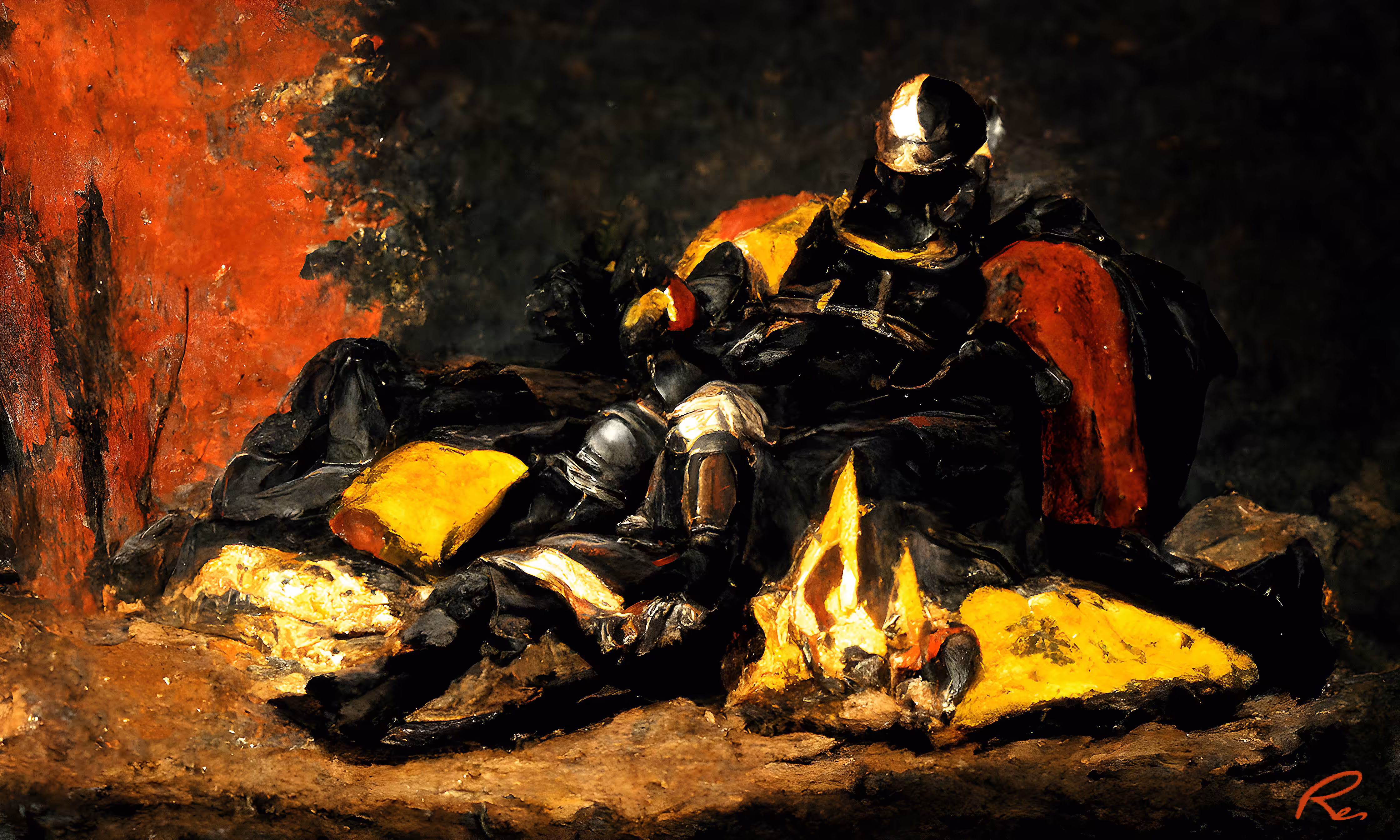 Resting by the Fire