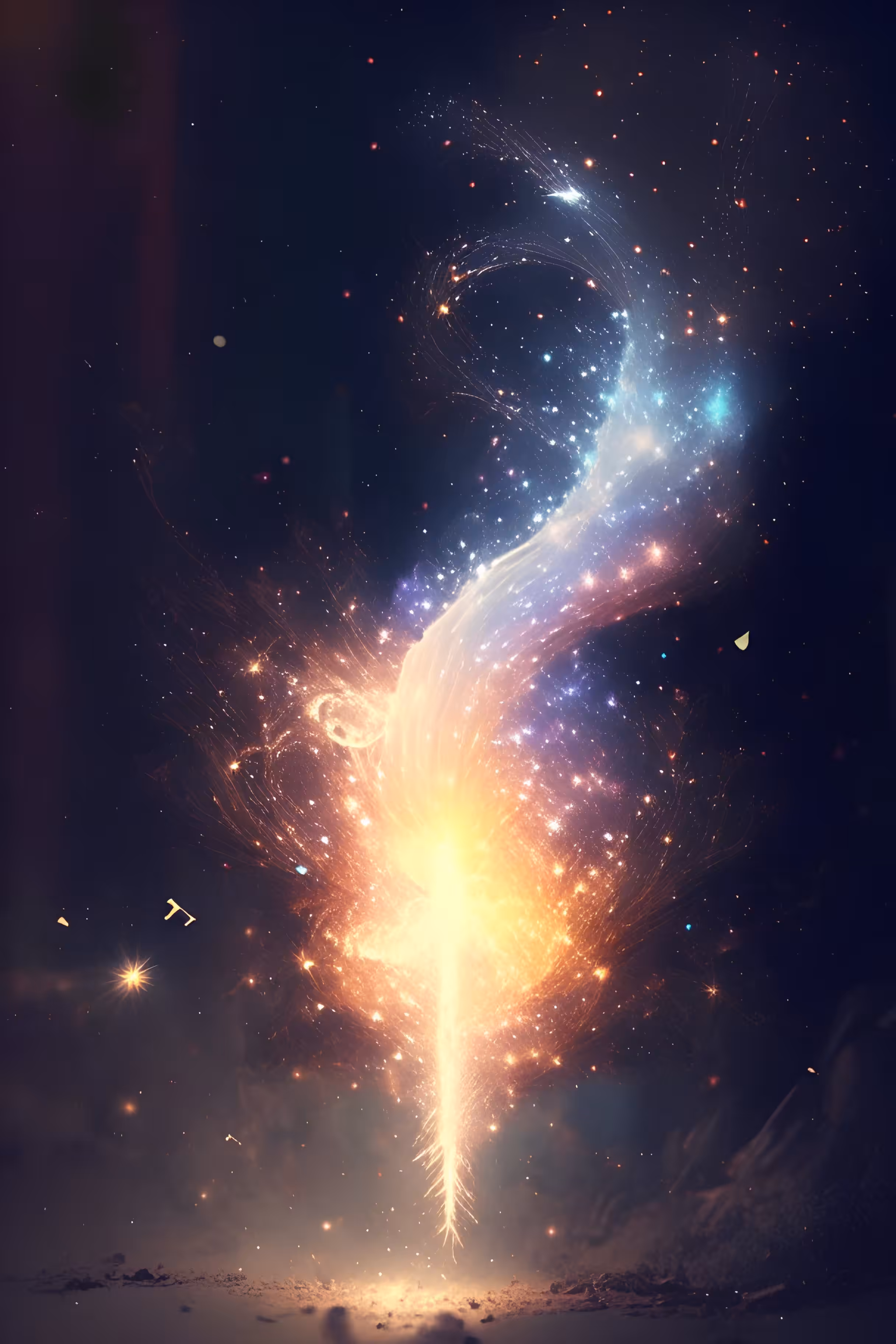 magic sparks around