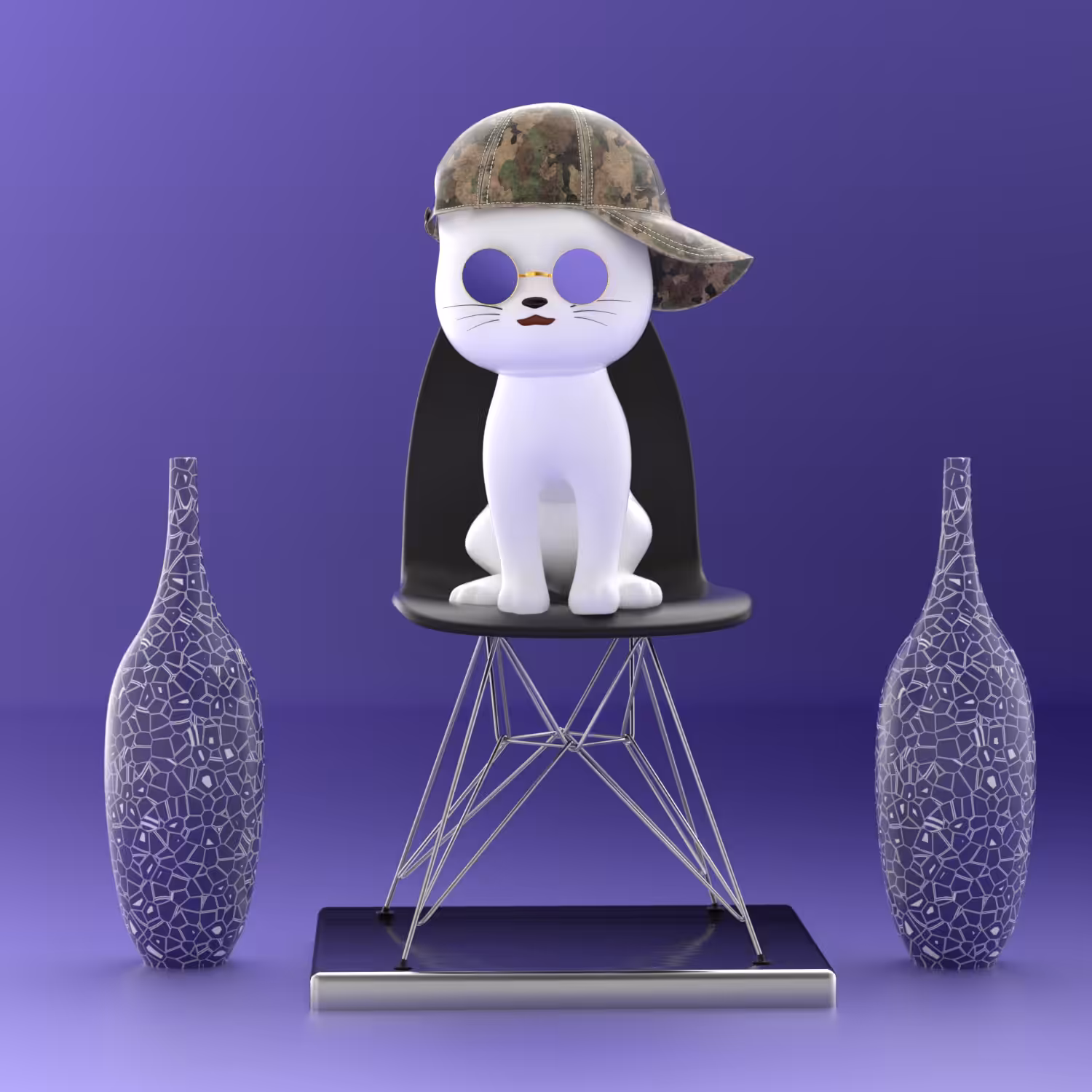 3D Meow Cats: 3D Meow Cat #119