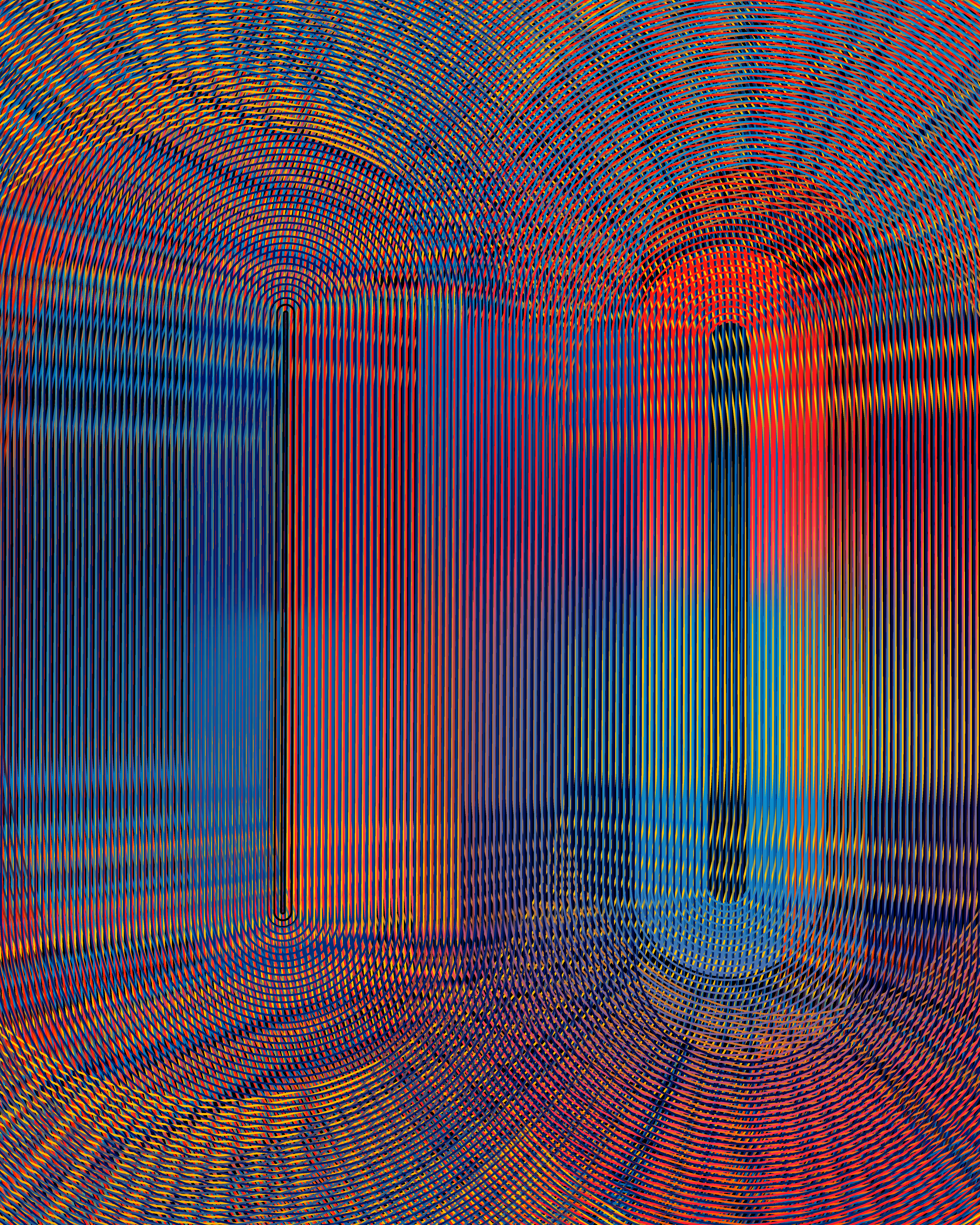 overlapped pills w/ stripes