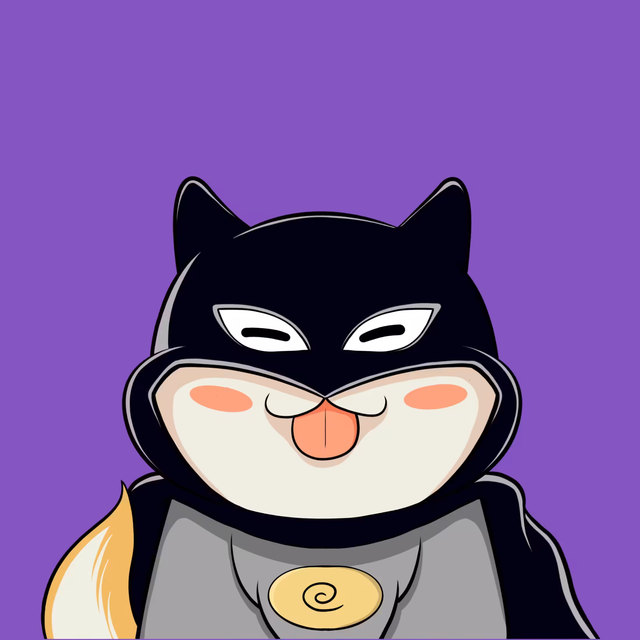 Cutes shiba #011 with batman style