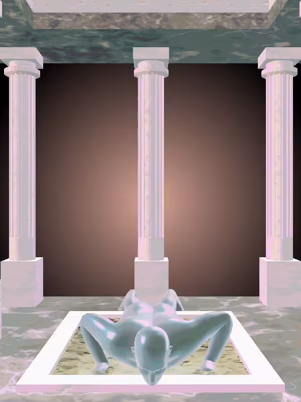 HeavenComputer: The Athletic Shimmery Blue Man #1627