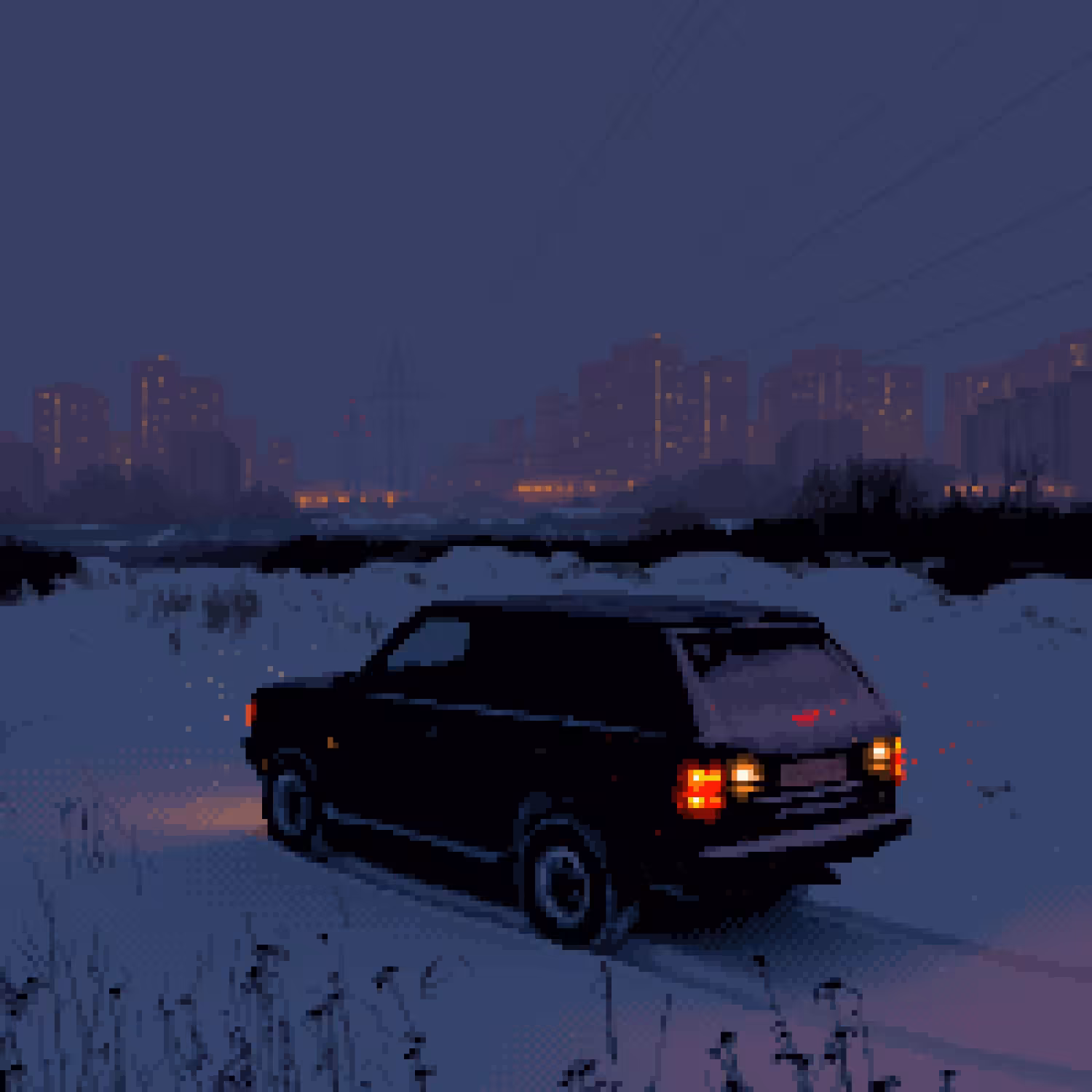 Evening city view