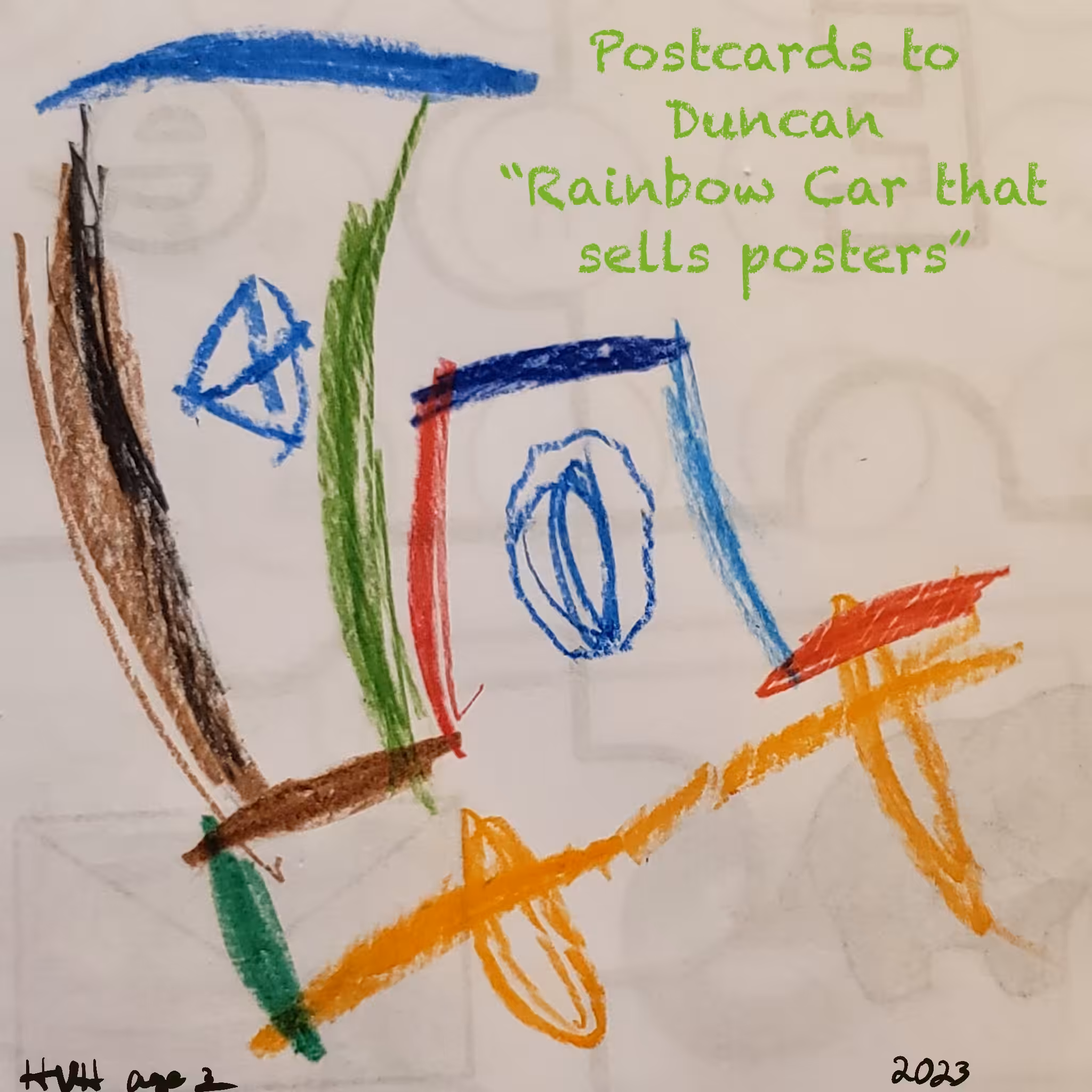 Rainbow Car sells posters