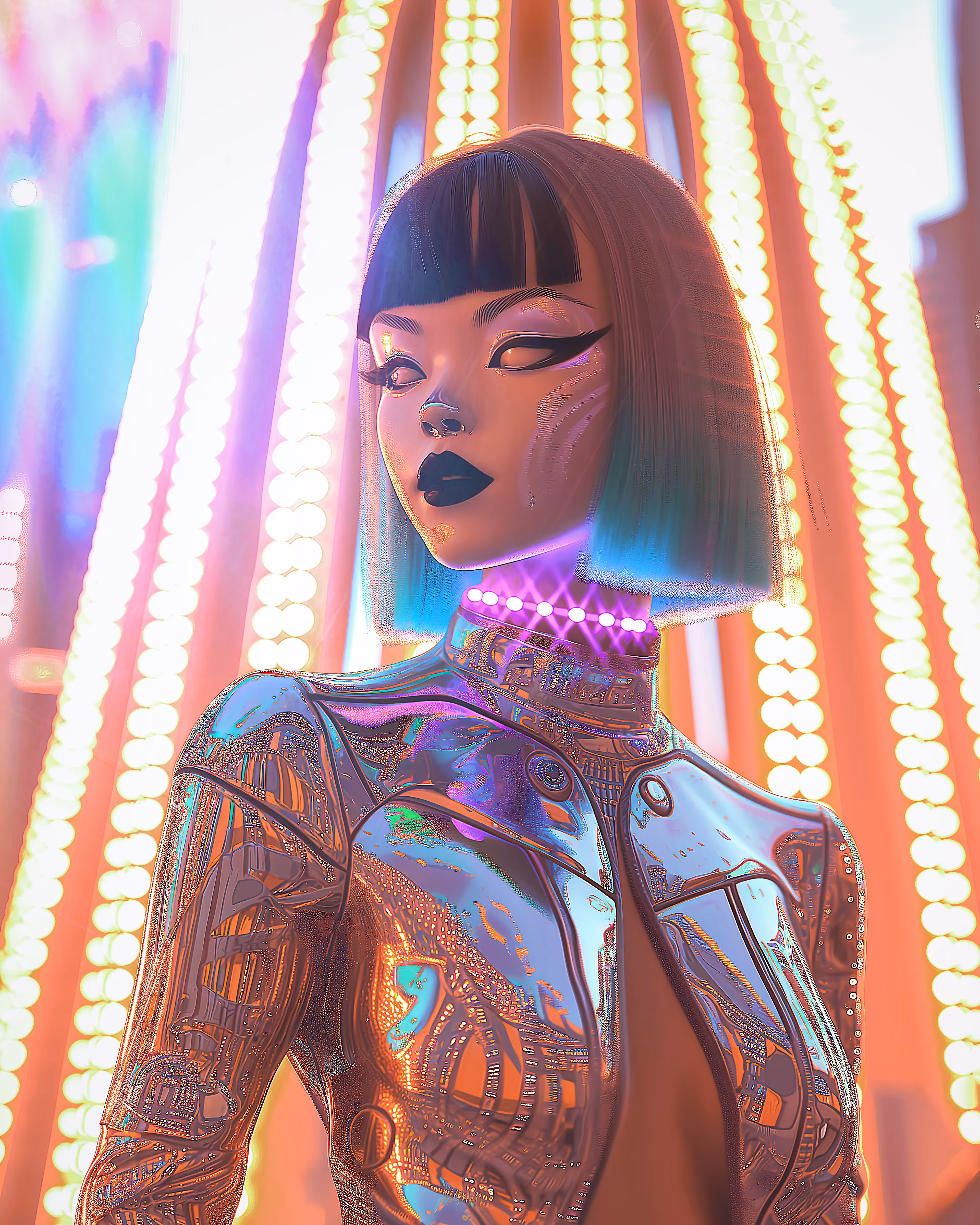 “GlitchBot in GoldenBar City”