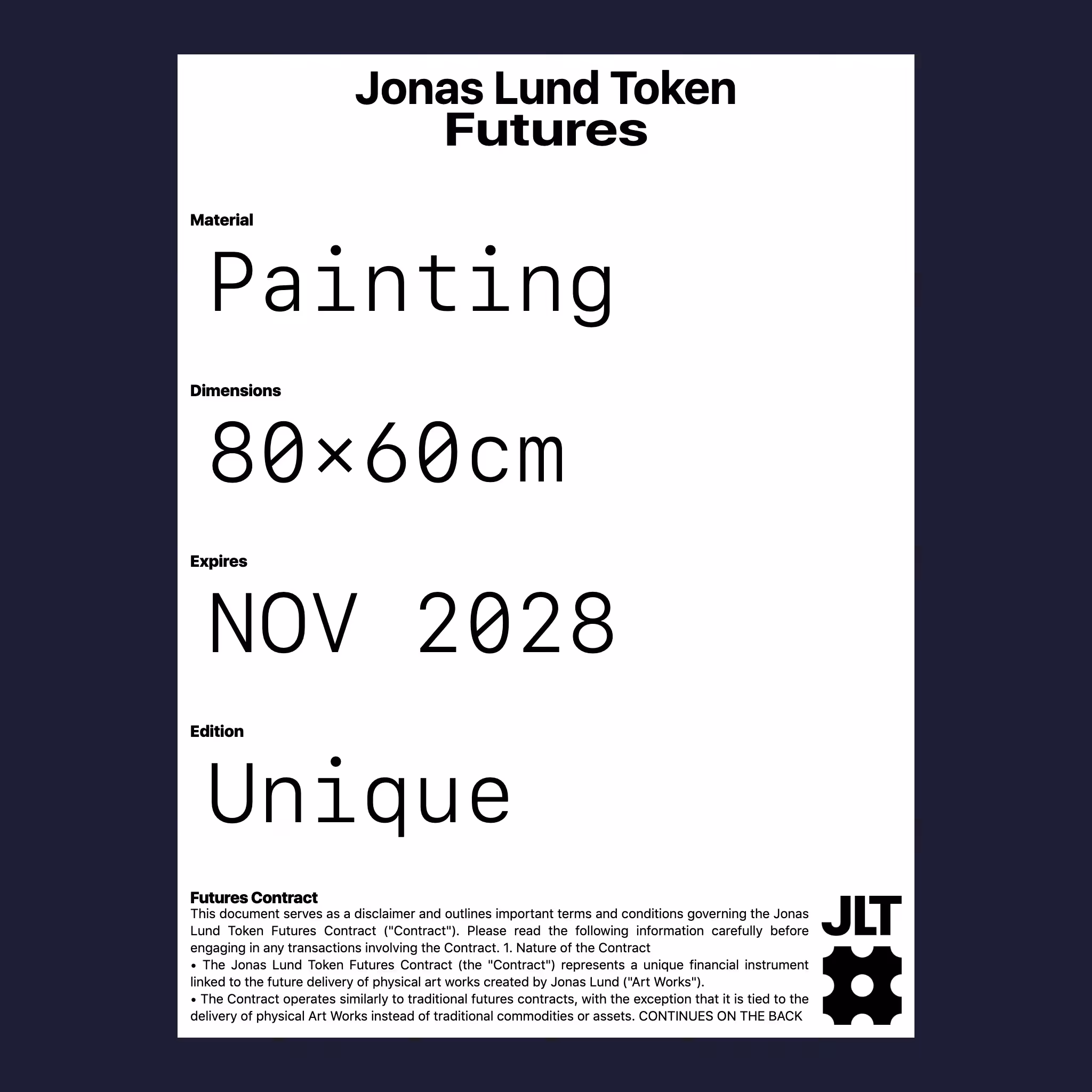 Jonas Lund Token Future #9