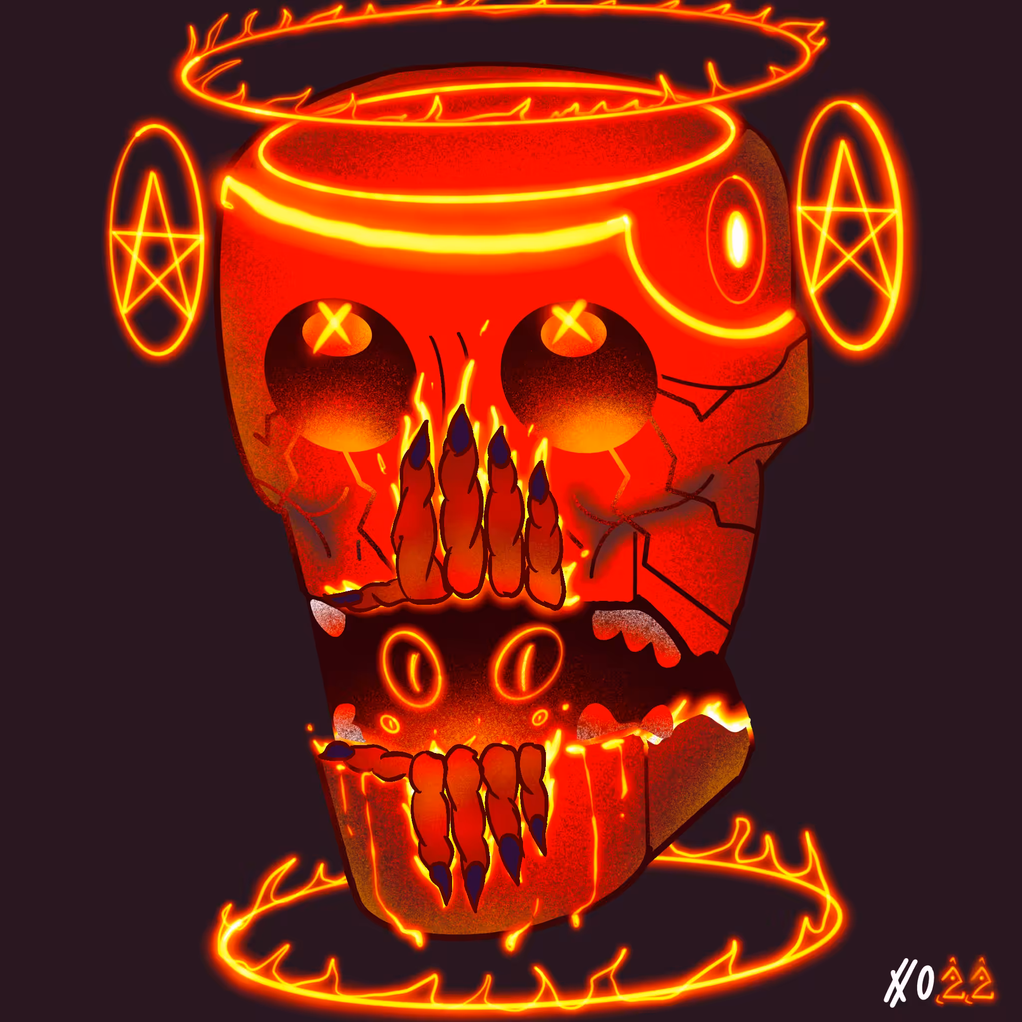 Crypto Skull #22 :Satan skull