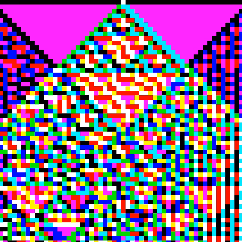 RGB Elementary Cellular Automaton #216