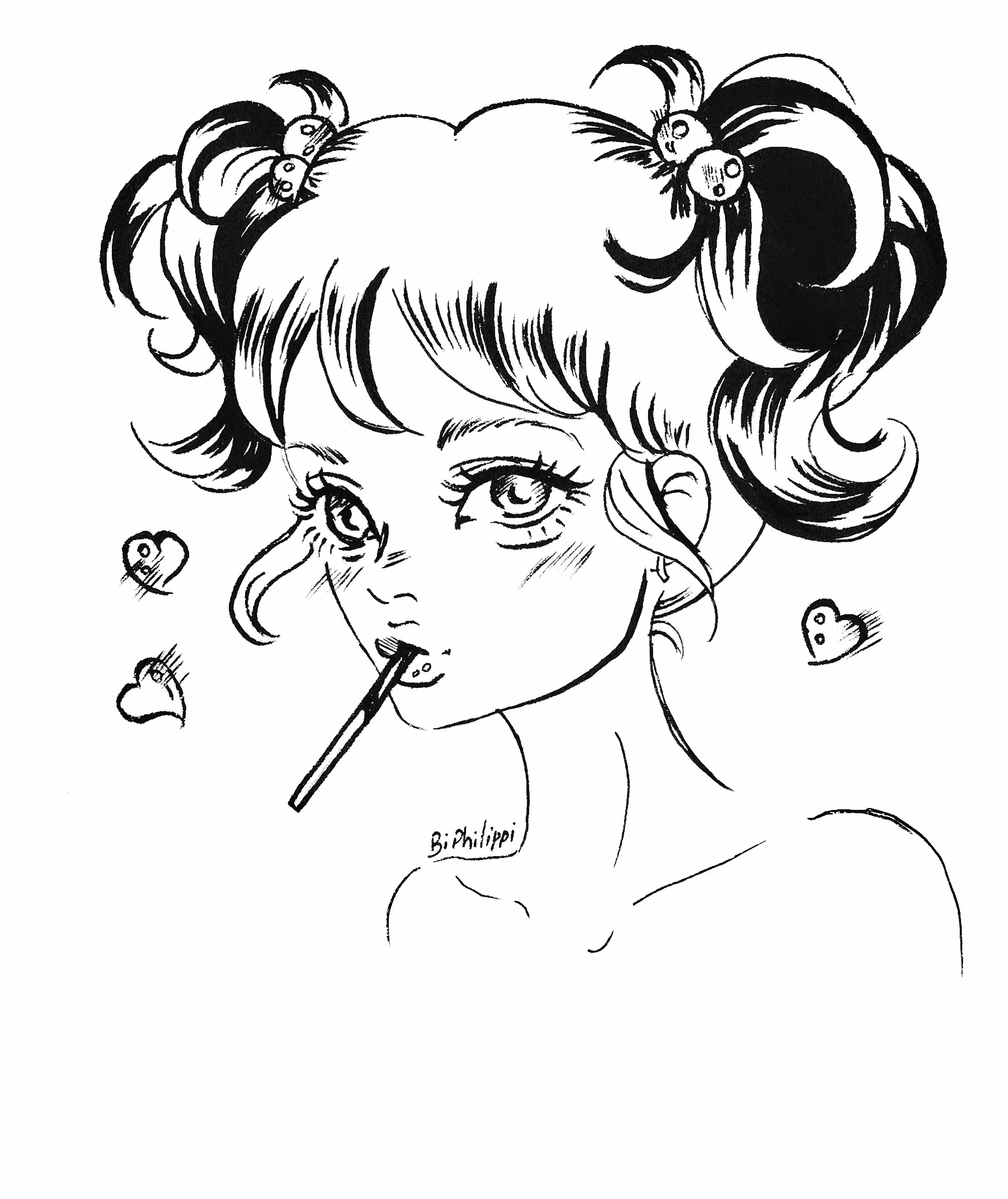 INK SKETCH 4 - MIKI