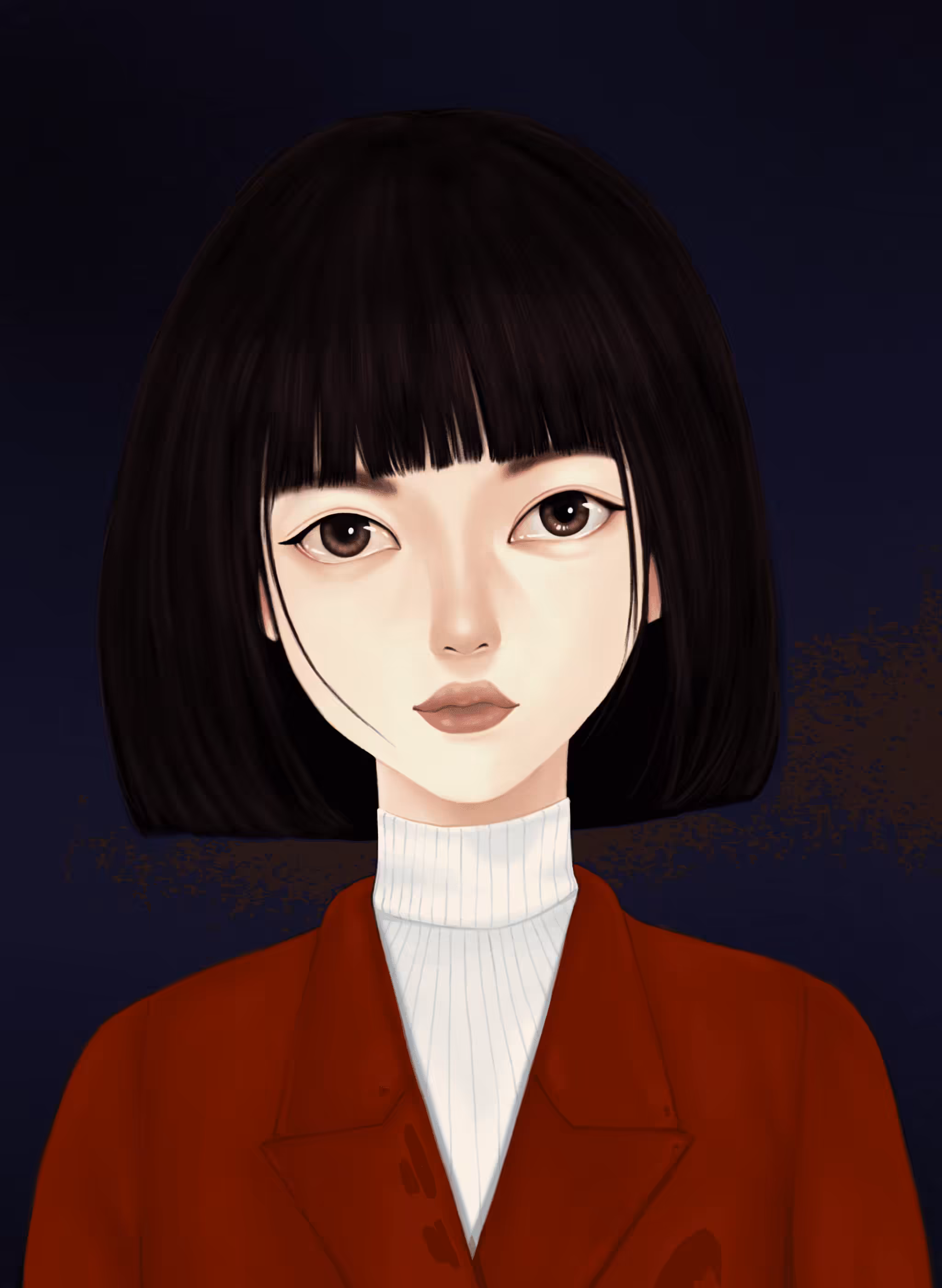 Mysterious Girl & Red Suit