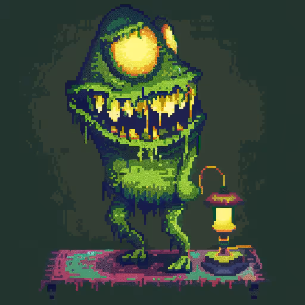 Neon Lamp Monsters on Base #45
