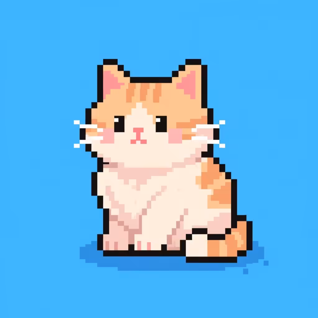 Fluffy Pixel Kitty