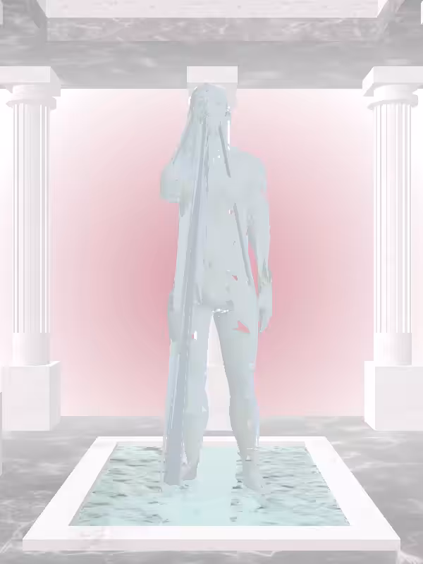 HeavenComputer: The Phone Calling Matte Pale Green Man #5199