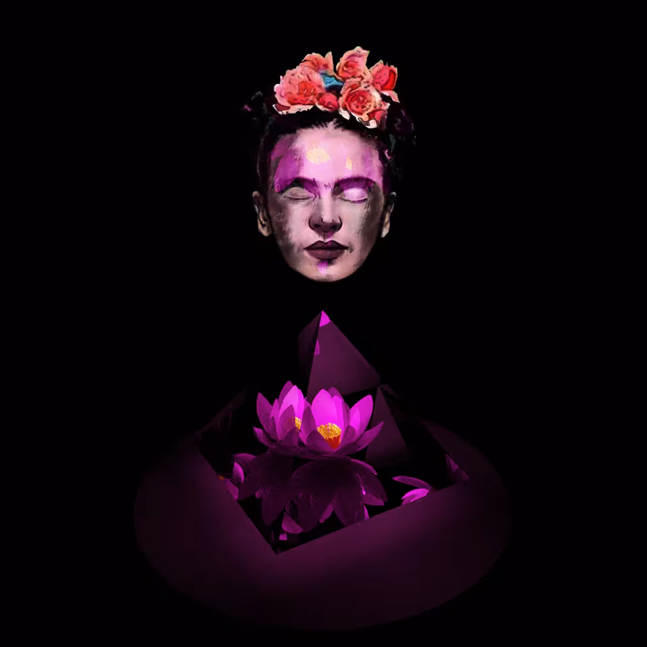 Cyber Pyramid Frida Kahlo