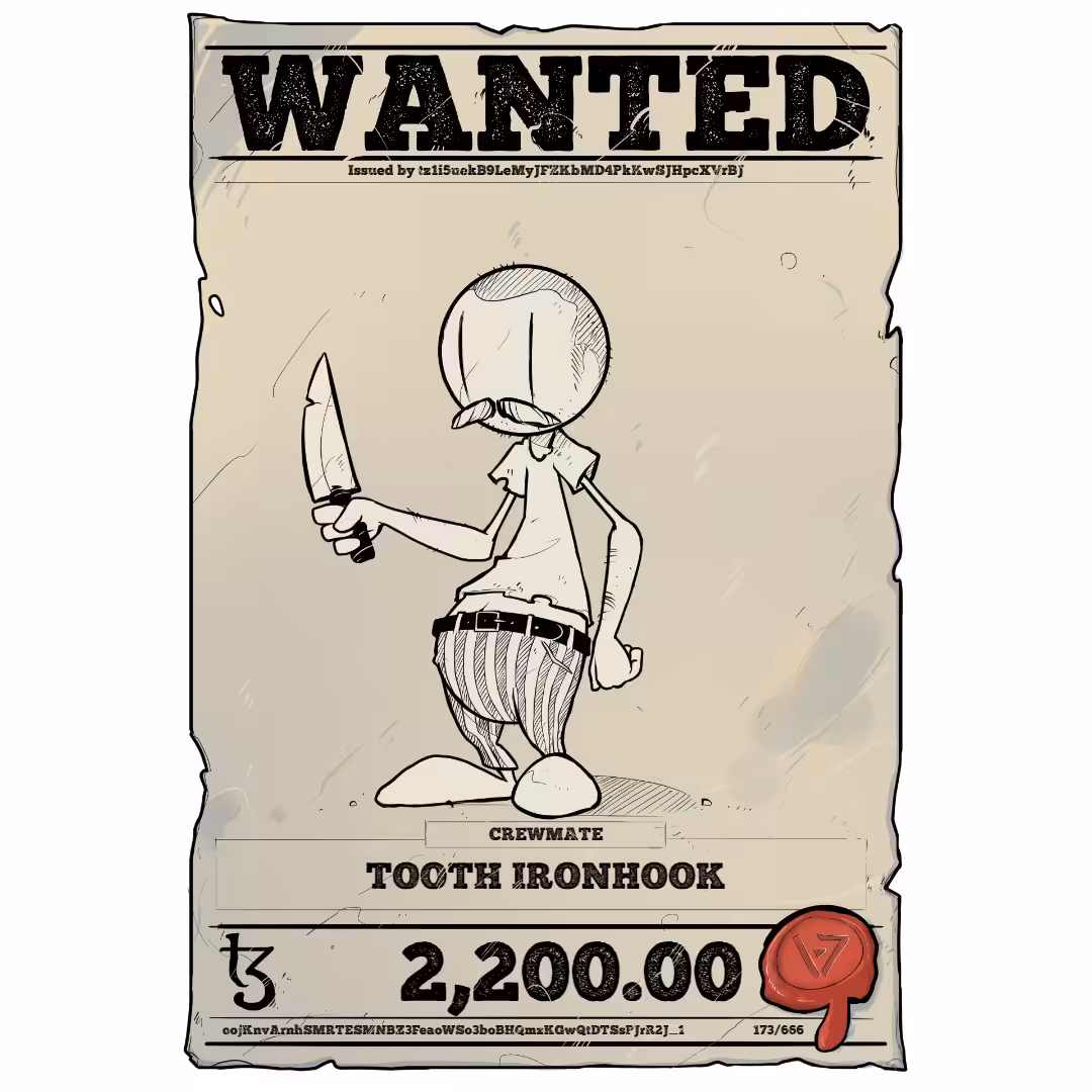 TOOTH IRONHOOK | TEZOS PIRATE 173/666