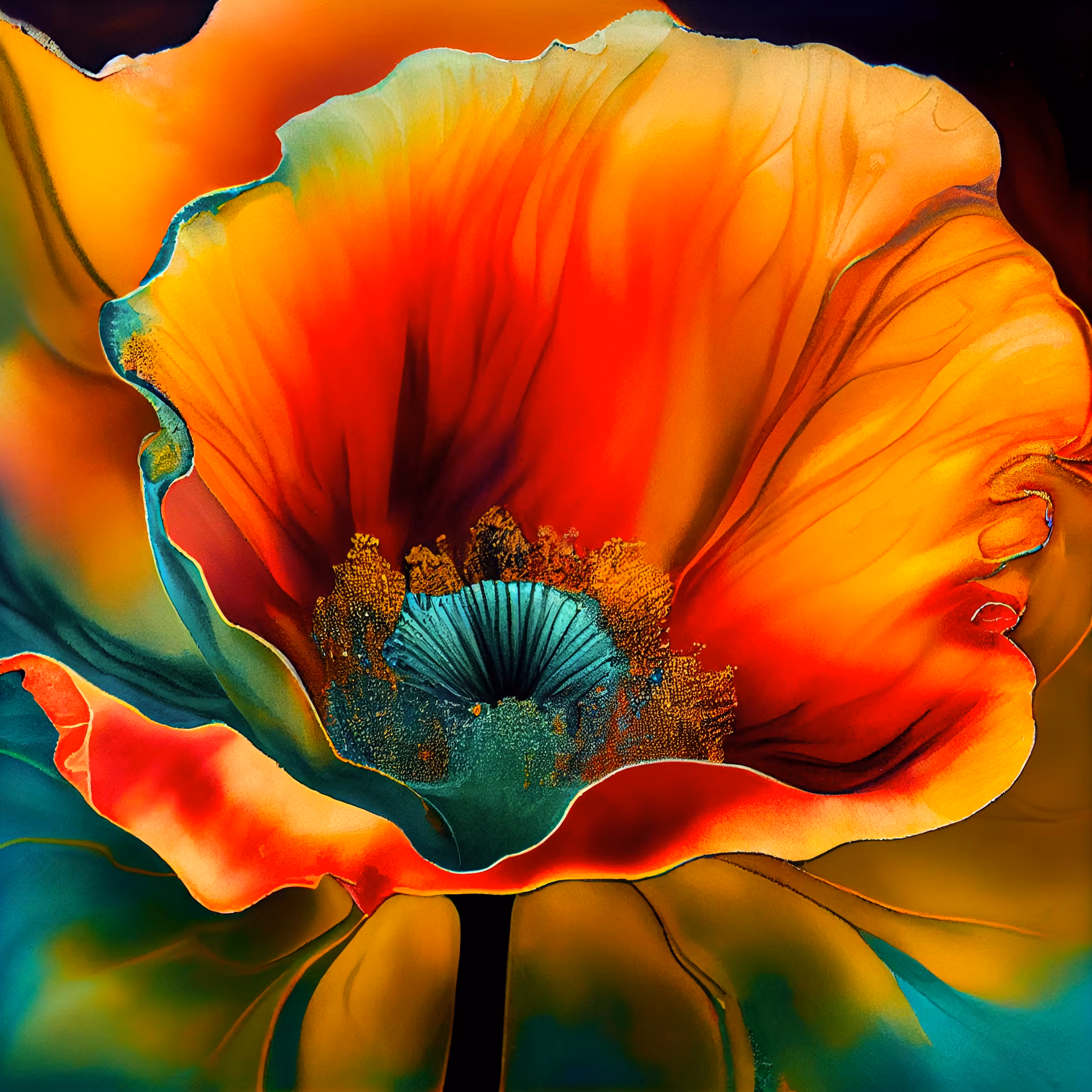 Fancy Poppy Up Close