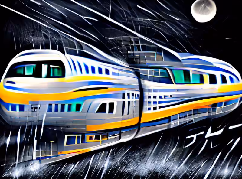 Abraham's First Works: tokyo moonlight raining shinkansen