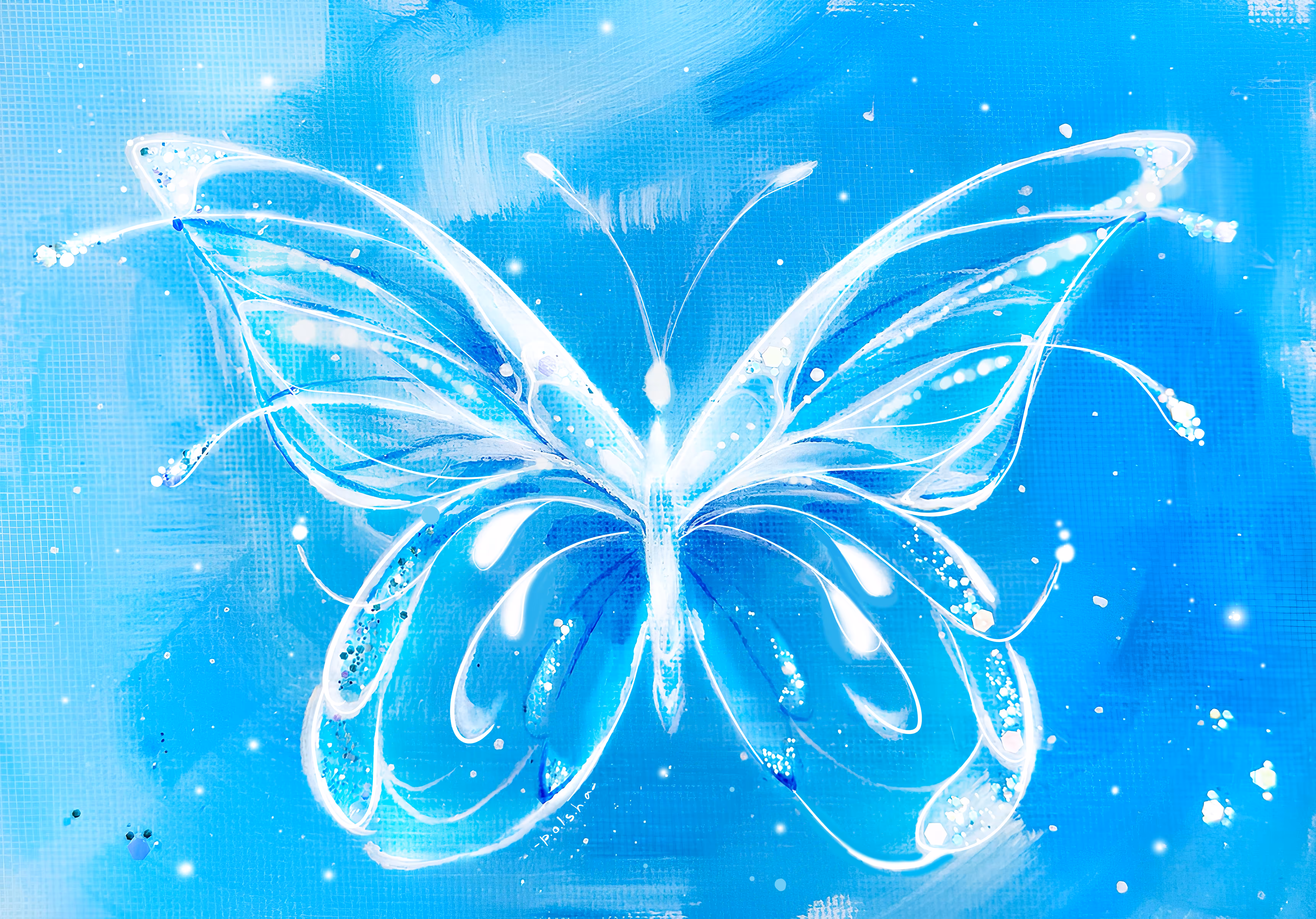 Shimmering Azure Butterfly