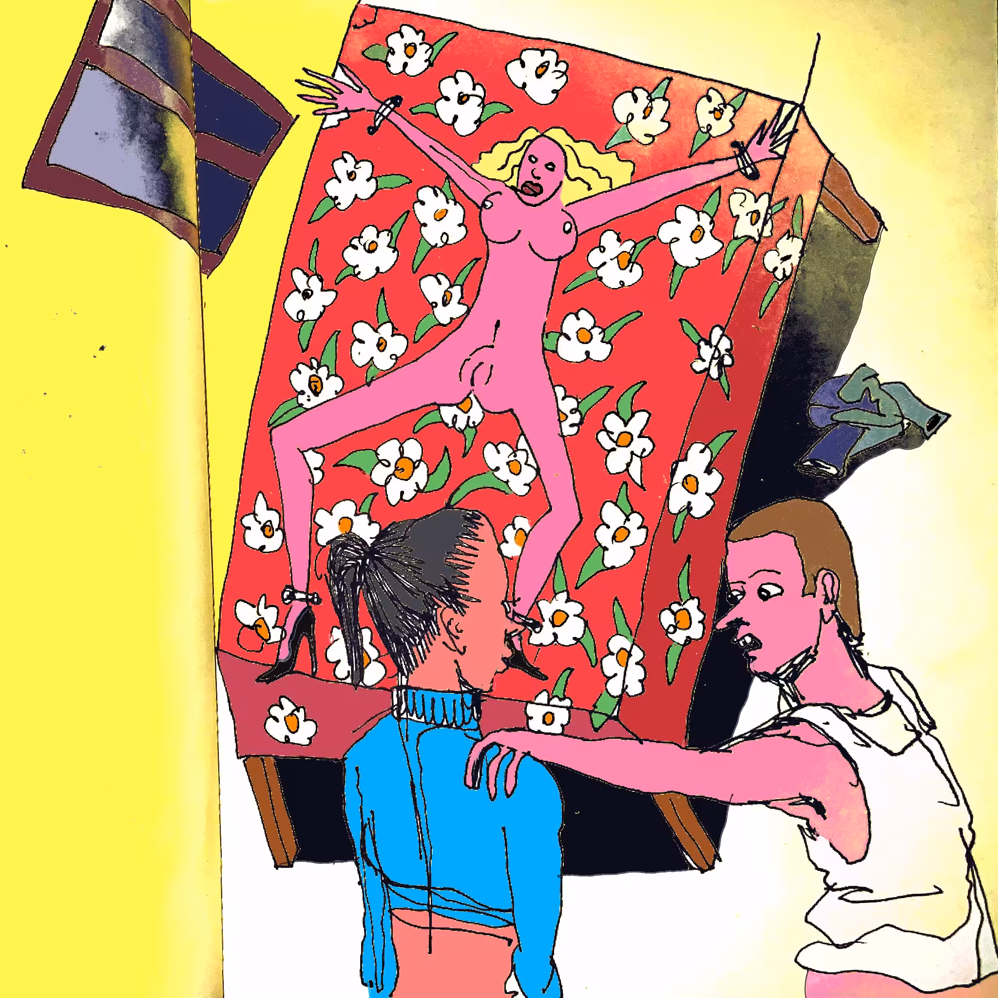 man trying to involve his wife