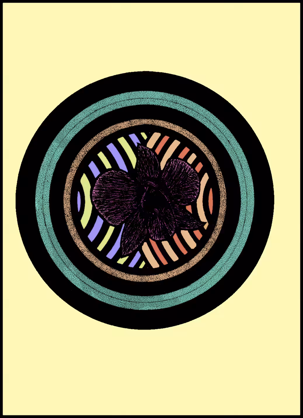 Anggrek larat line artwork