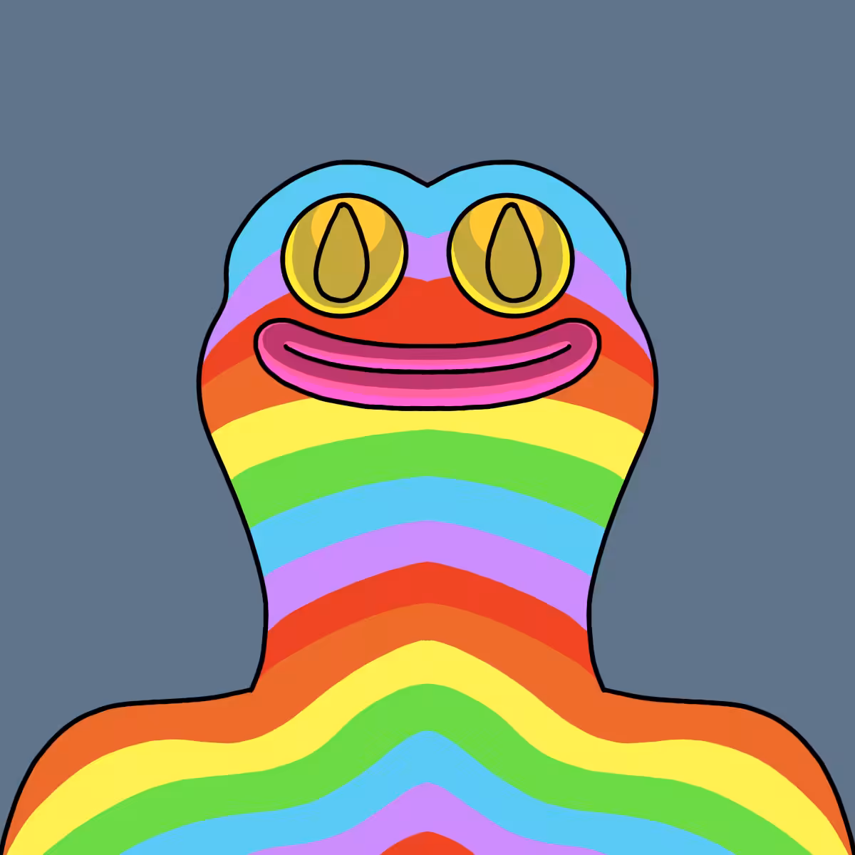 |Hedz| Rainbow Good Luck Frog