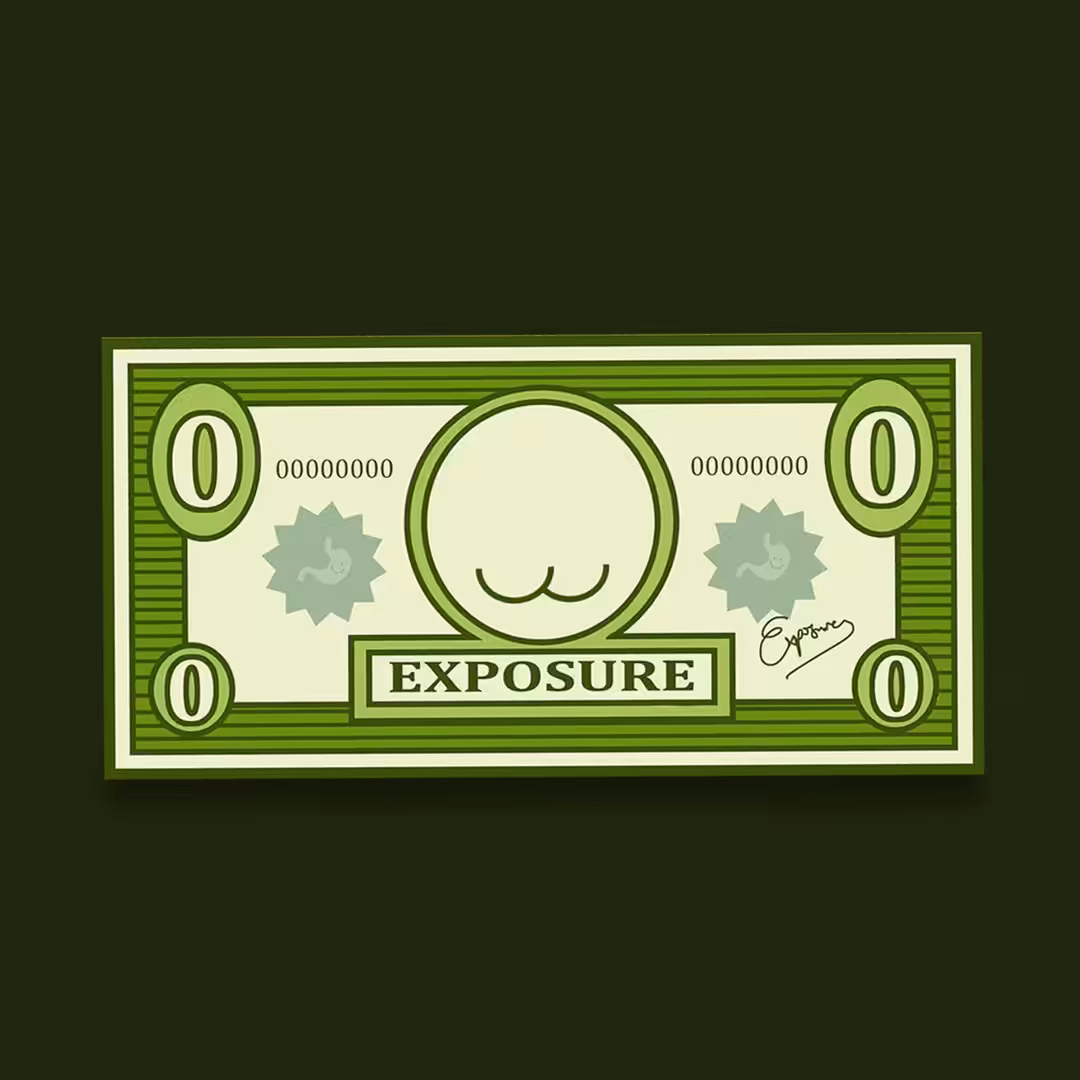 Exposure Dollar Bill (Butt view)