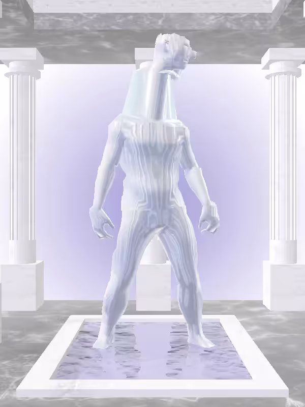 HeavenComputer: The Shooter Melted Blue Man #1023