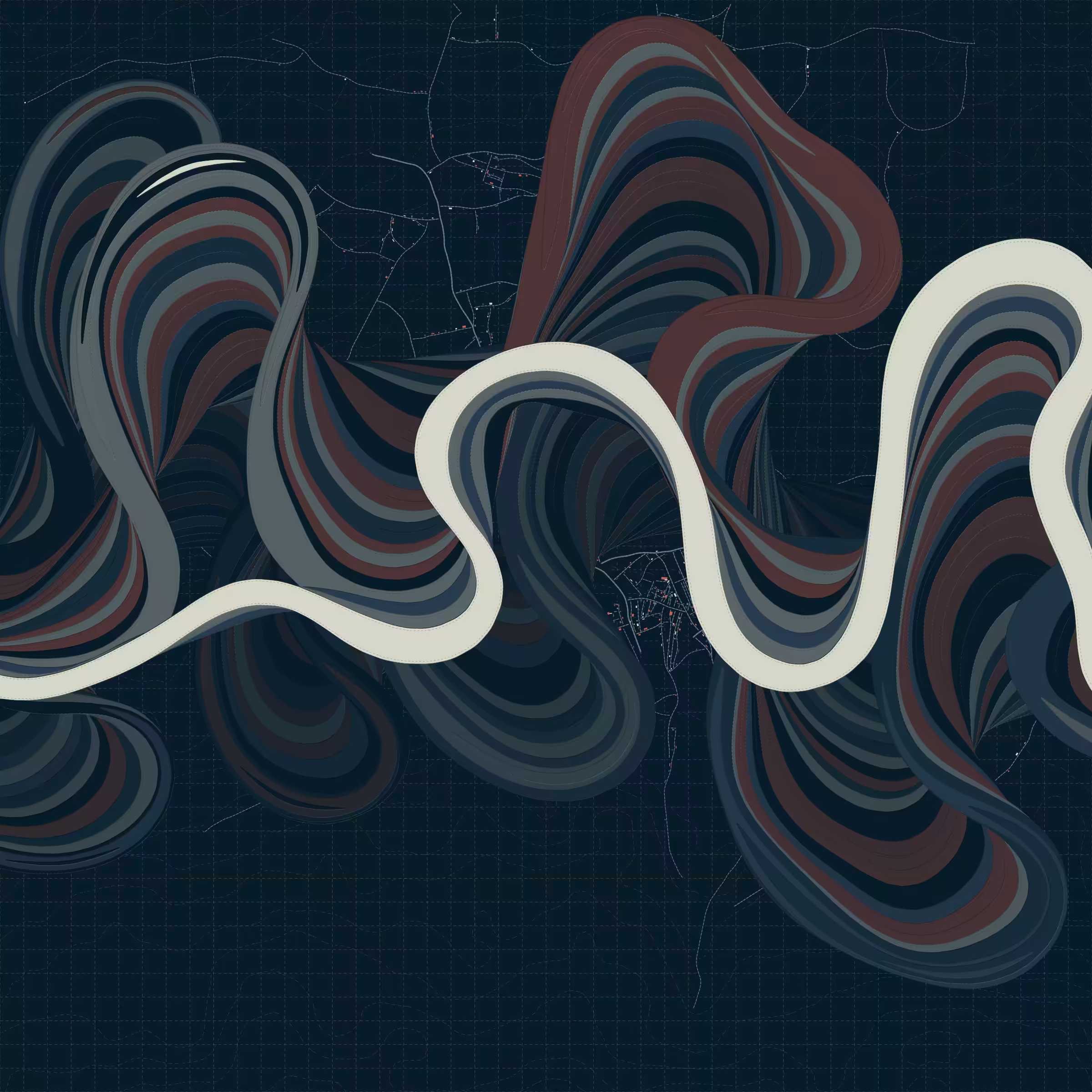 Ancient Courses of Fictional Rivers #326
