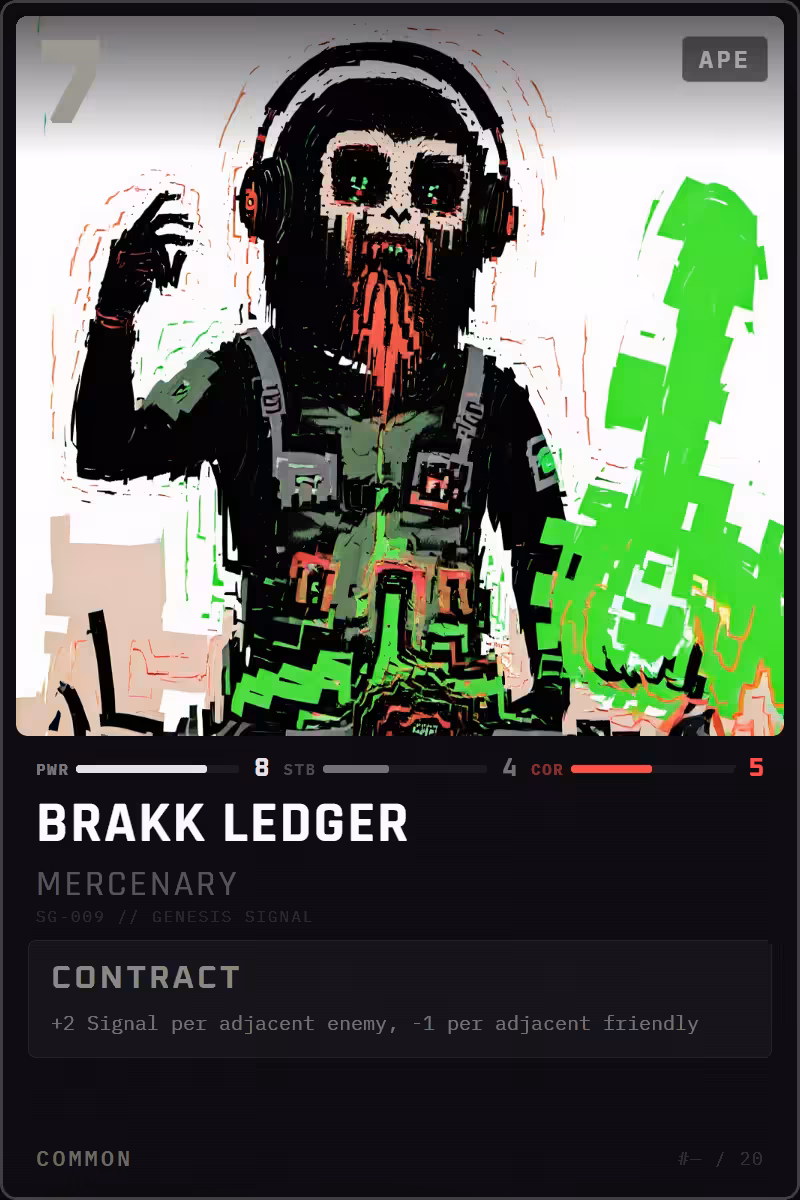 Brakk Ledger — Mercenary