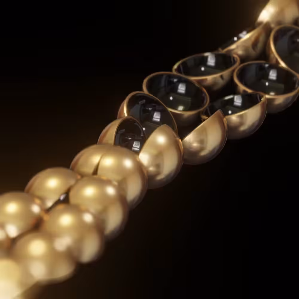 Hollow pearls.