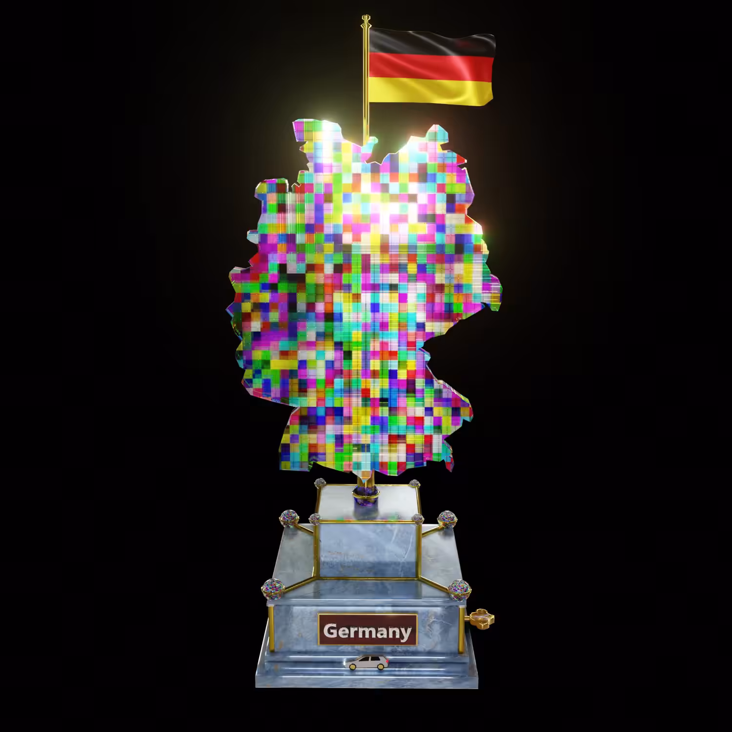 #8 Germany. Murano glass stained glass