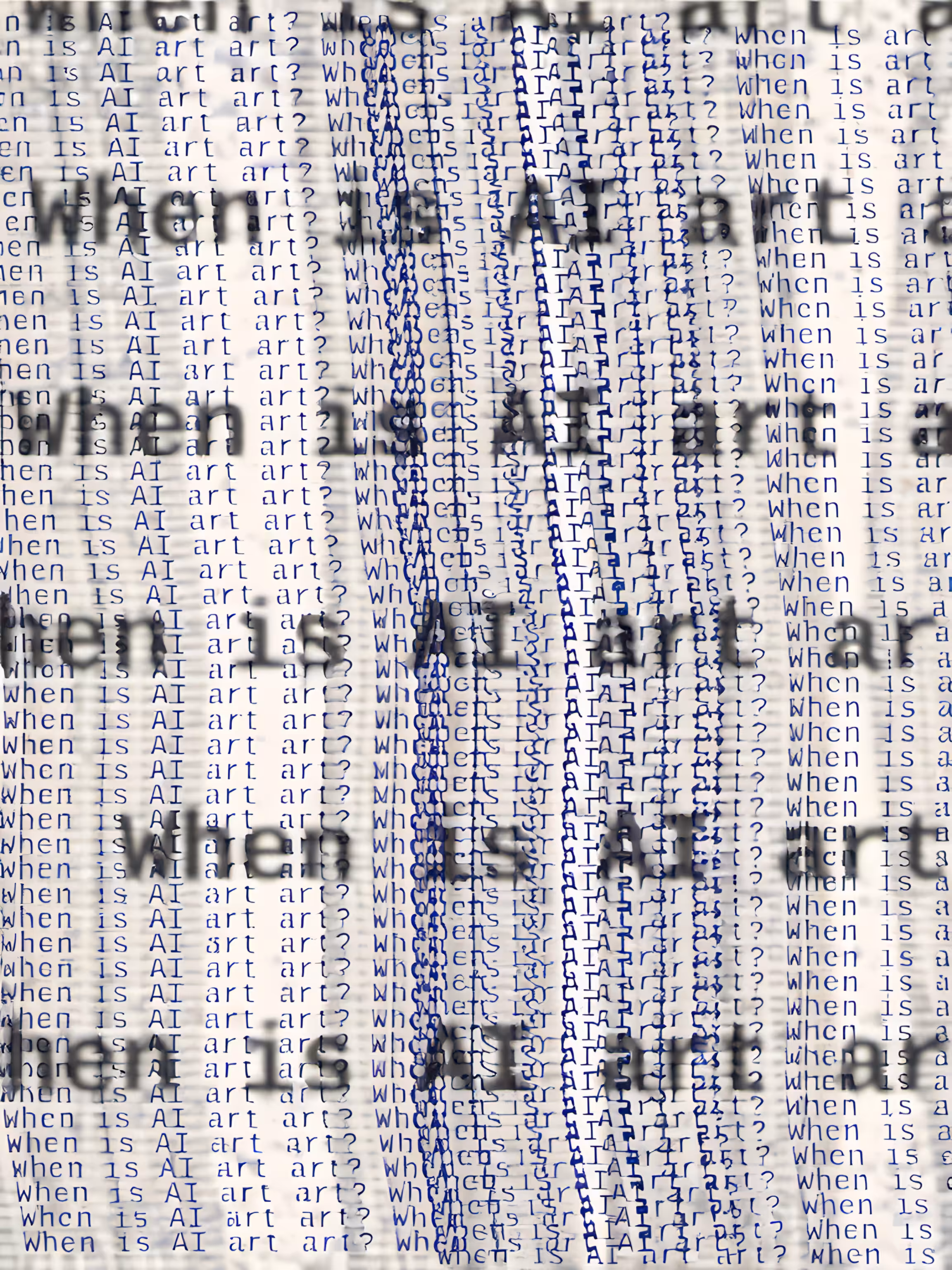 Is it AI art if a human designed it? #66