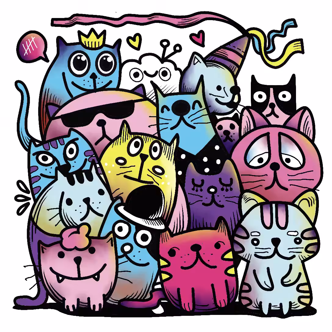 A Doodle I Drew on my iPad "CAT"