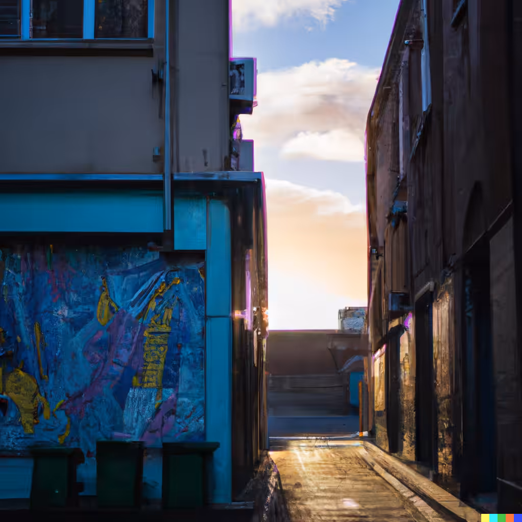 August Alley Sunrise