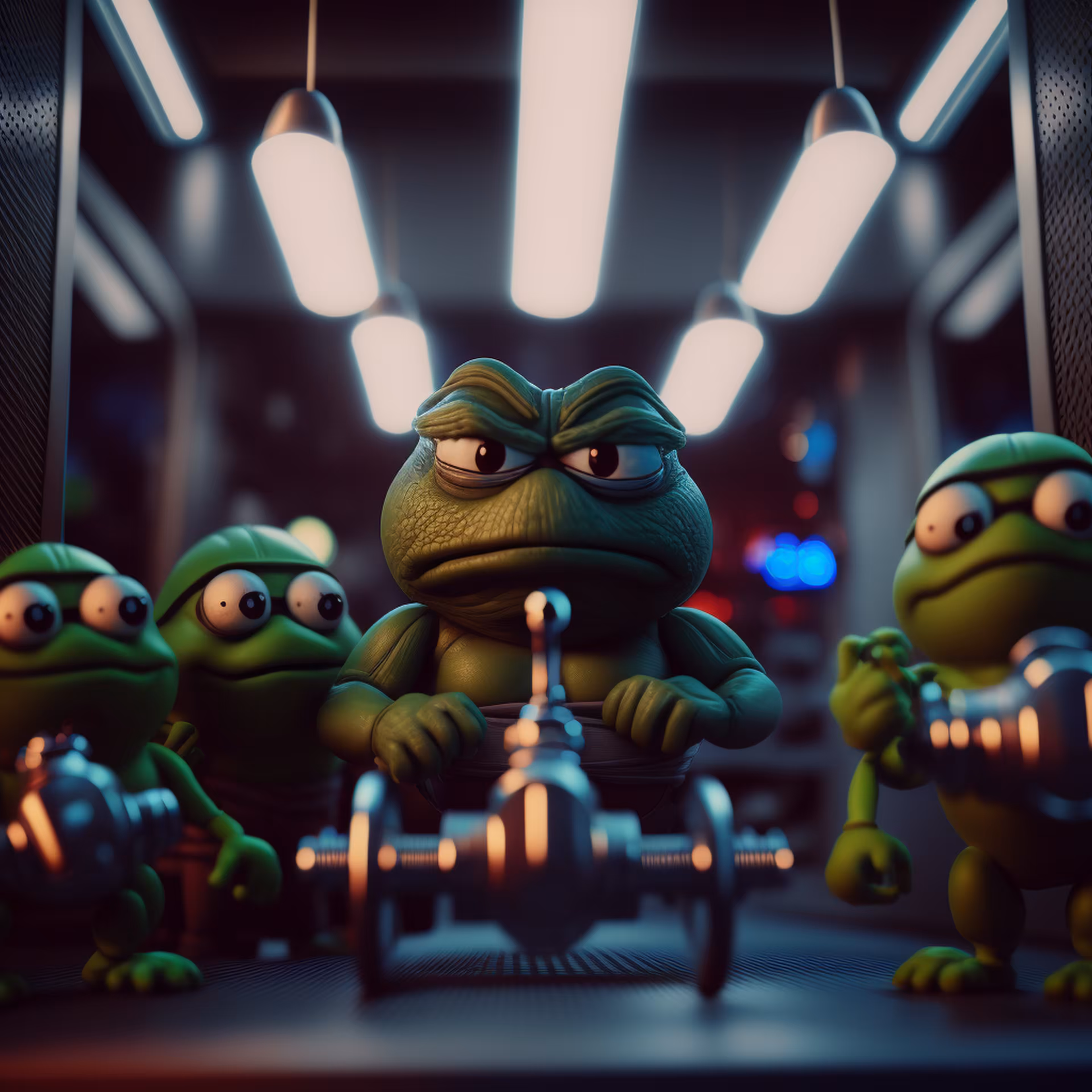 Pepe's World: Pepe working out