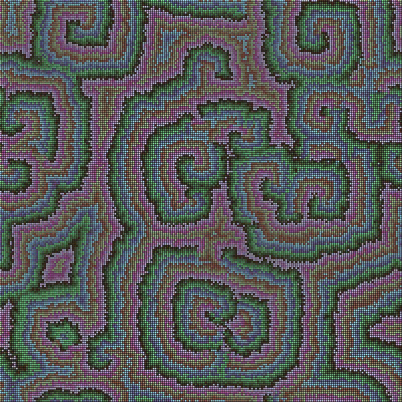 Reaction Diffusion Cellular Automata #11