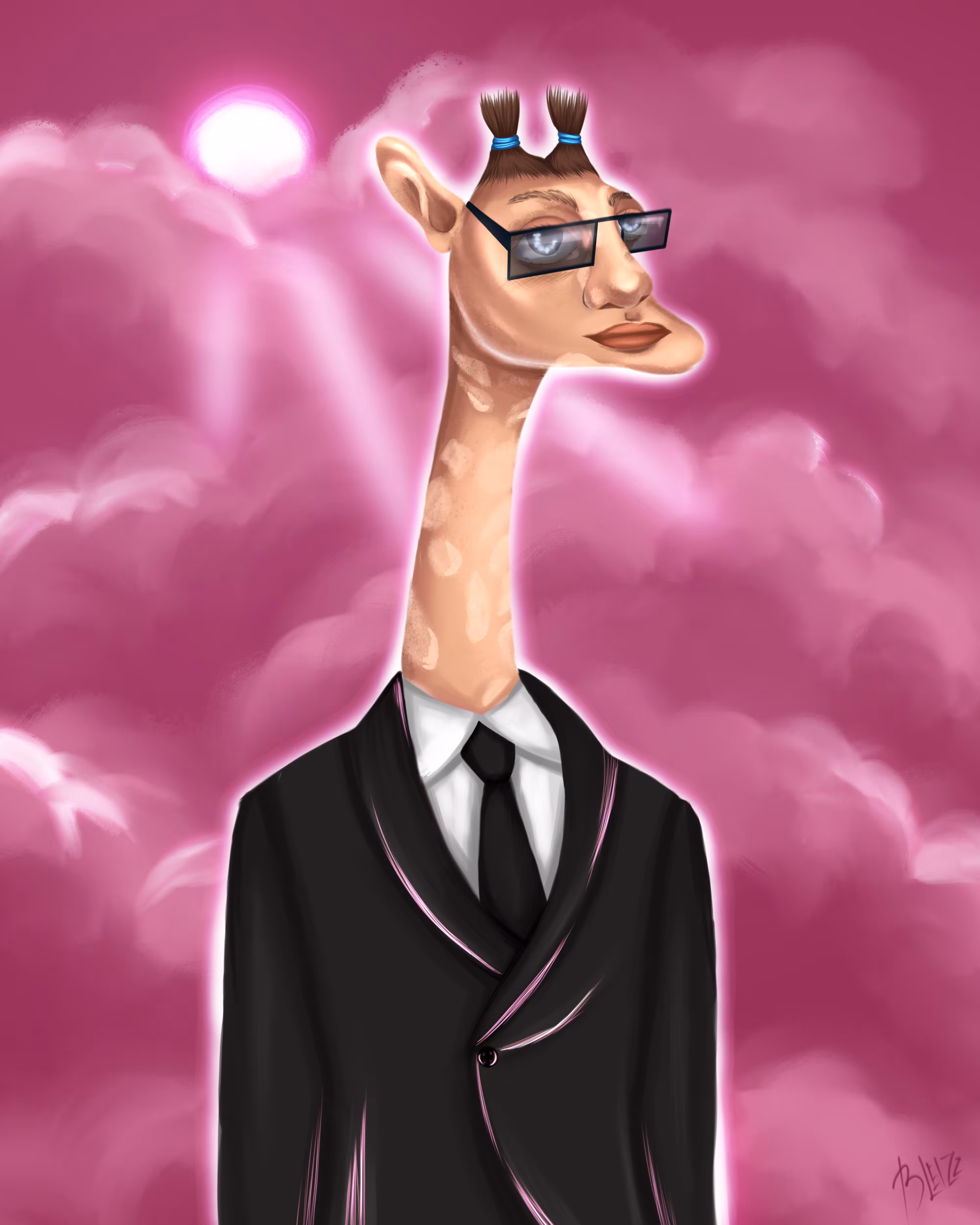Giraffe guards dreams
