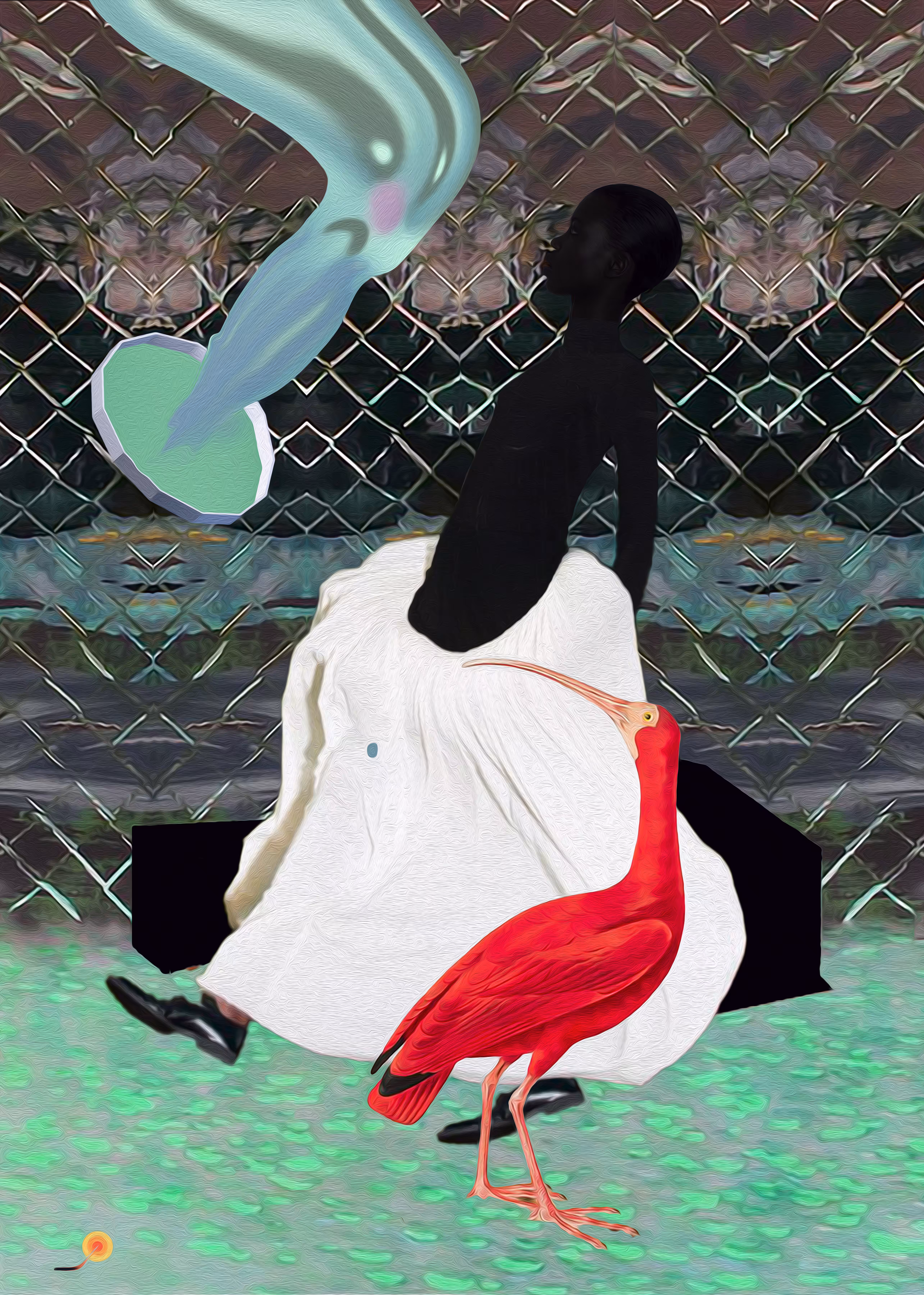 oiseau rouge