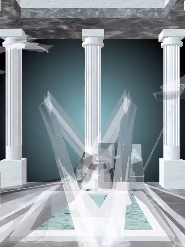 HeavenComputer: The Fading Rising Luminescent Chrome Woman #1049