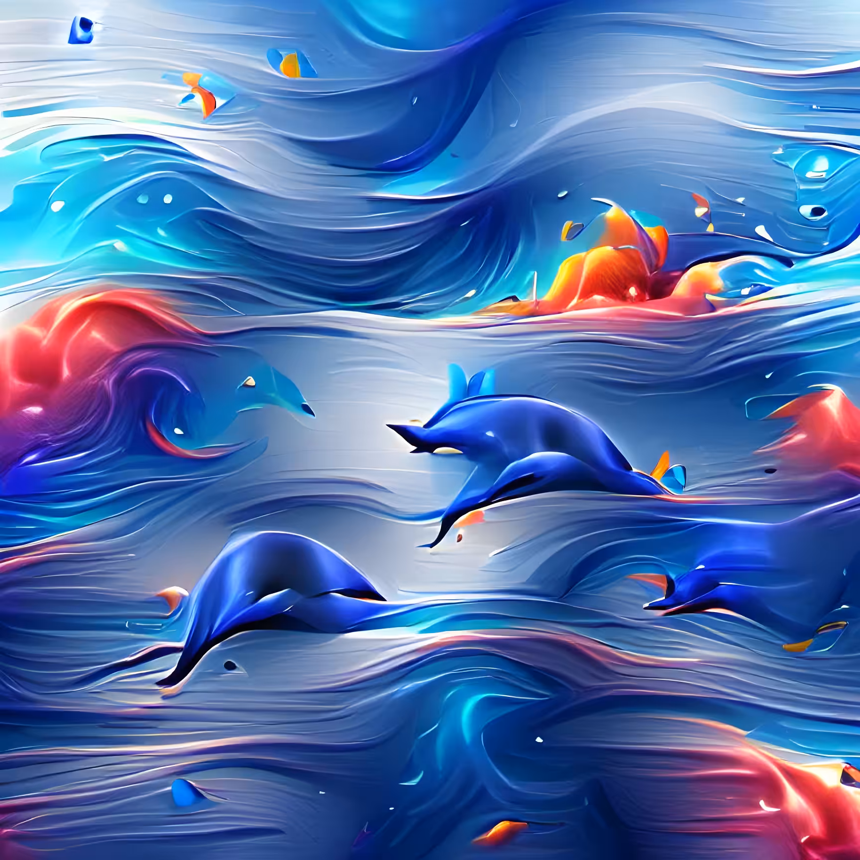 Swimming With Dolphins 1